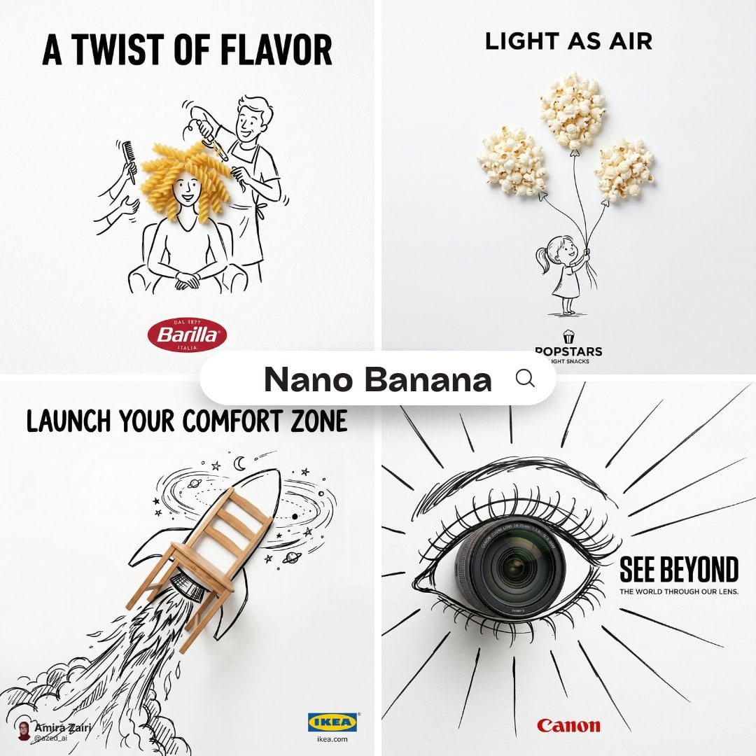 A minimalist and creative advertisement set on a pure whi...