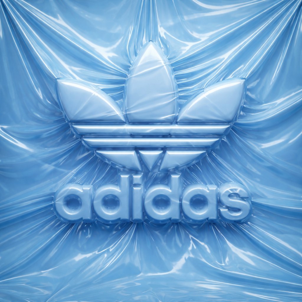 logo completely wrapped in a single layer of elastic plas...