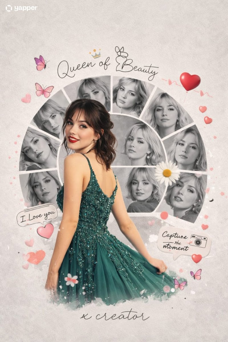 A creative romantic digital photo collage featuring a you...