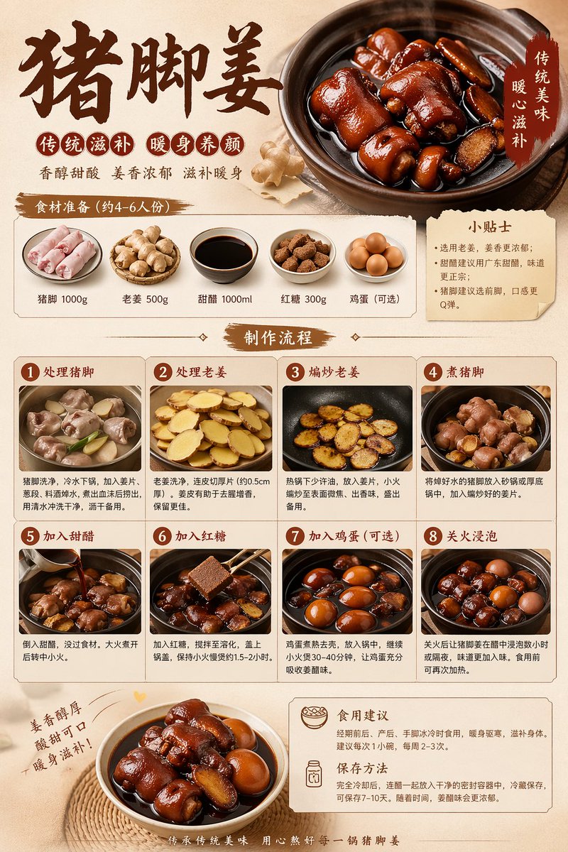 Create a [food name] food preparation poster