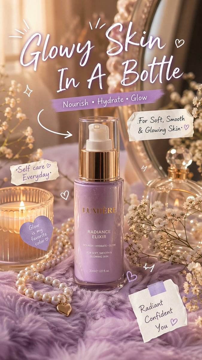 Luxury aesthetic skincare advertisement,soft pastel backg...