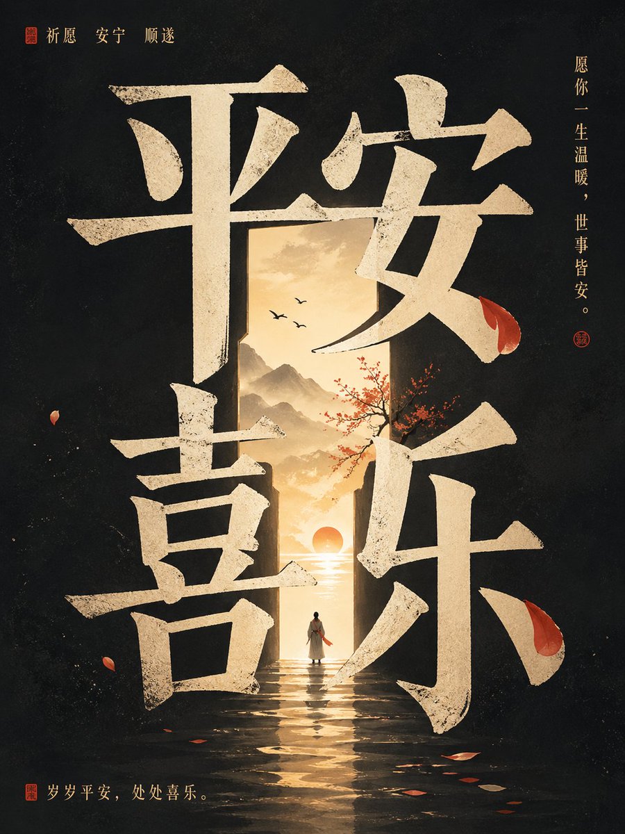 高级概念海报，竖版 3:4，核心文字为[输入文字]