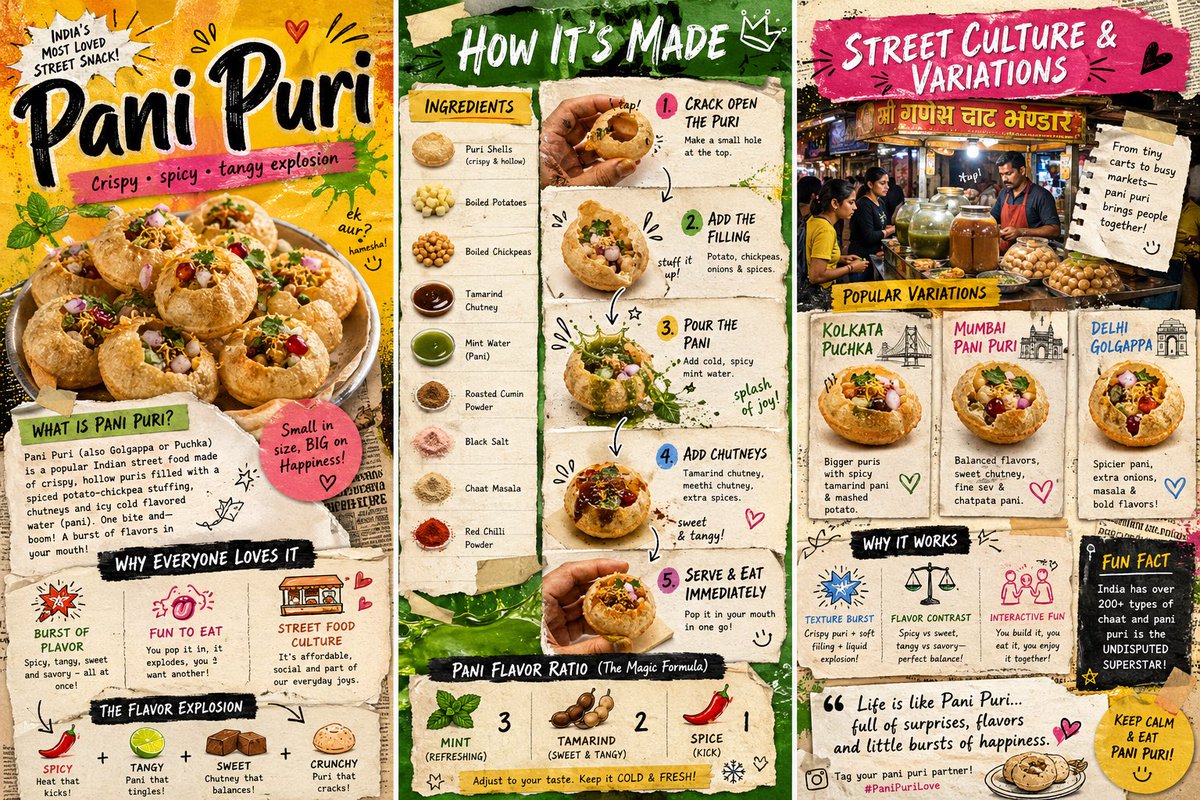 Create a vibrant, colorful 3-page zine-style infographic ...