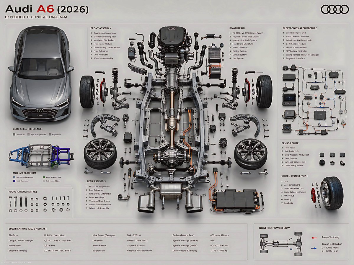 Create an ultra-high fidelity exploded technical diagram ...