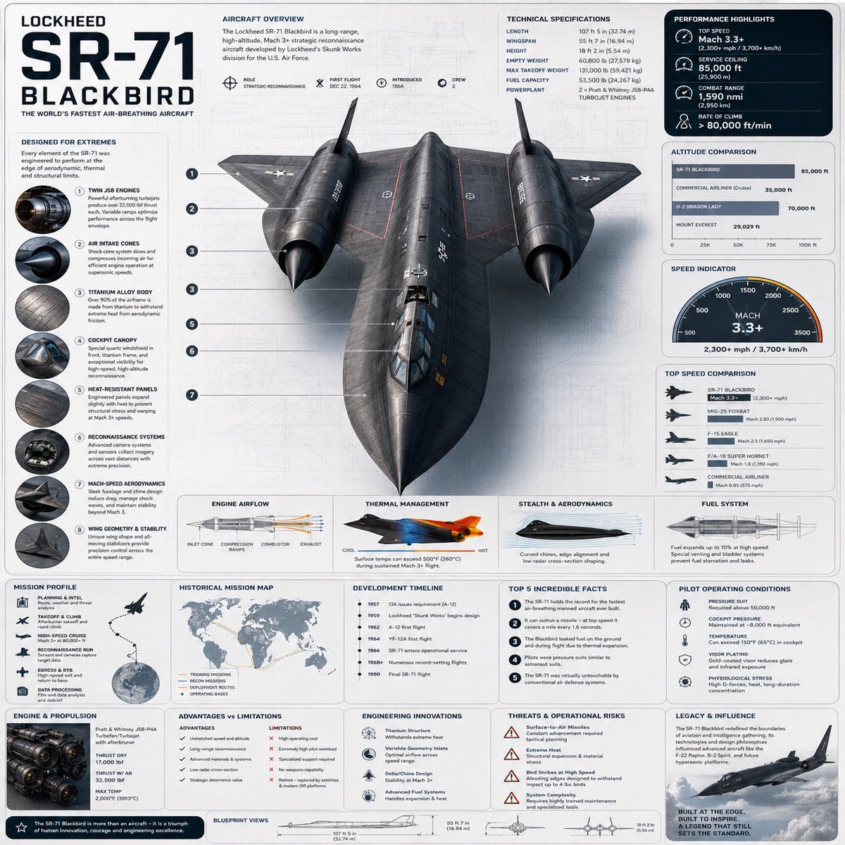 Create a premium square “reference-style aviation infogra...