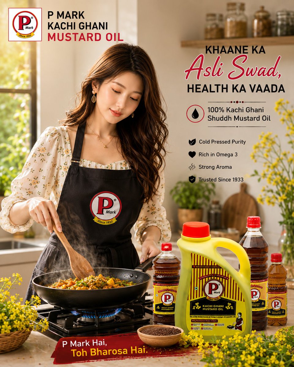 Ultra realistic premium Indian mustard oil advertisement ...