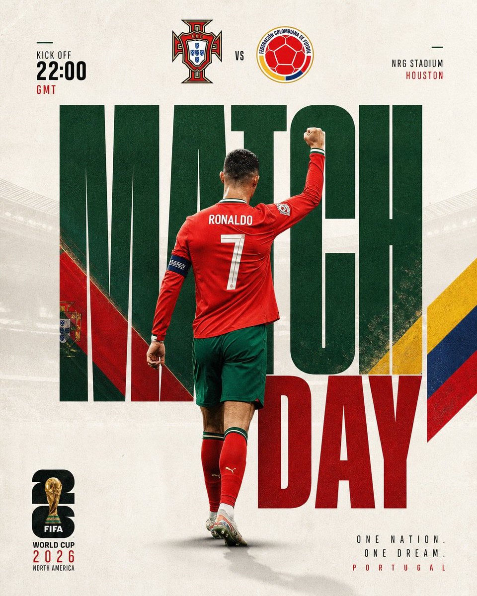 Ultra-realistic football match day poster design, Cristia...