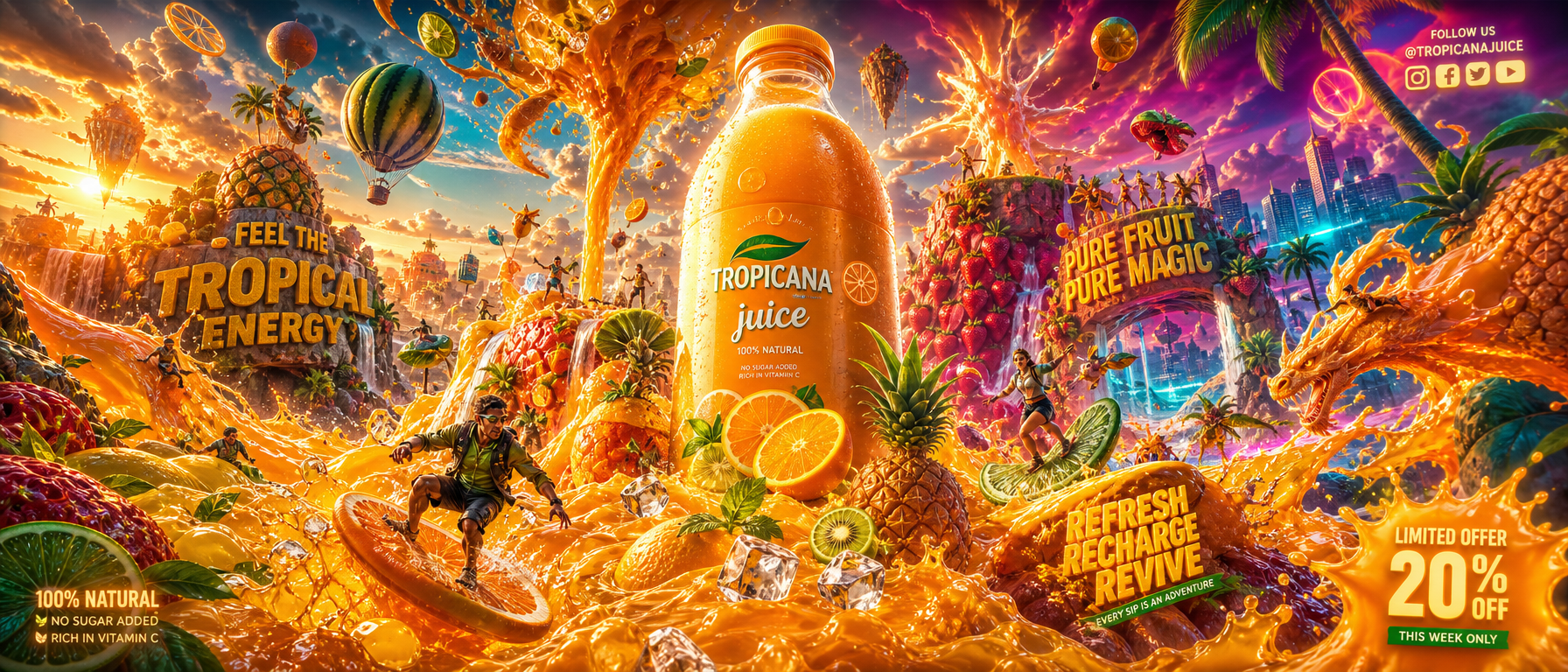 Create an insanely creative, visually overwhelming, cinem...