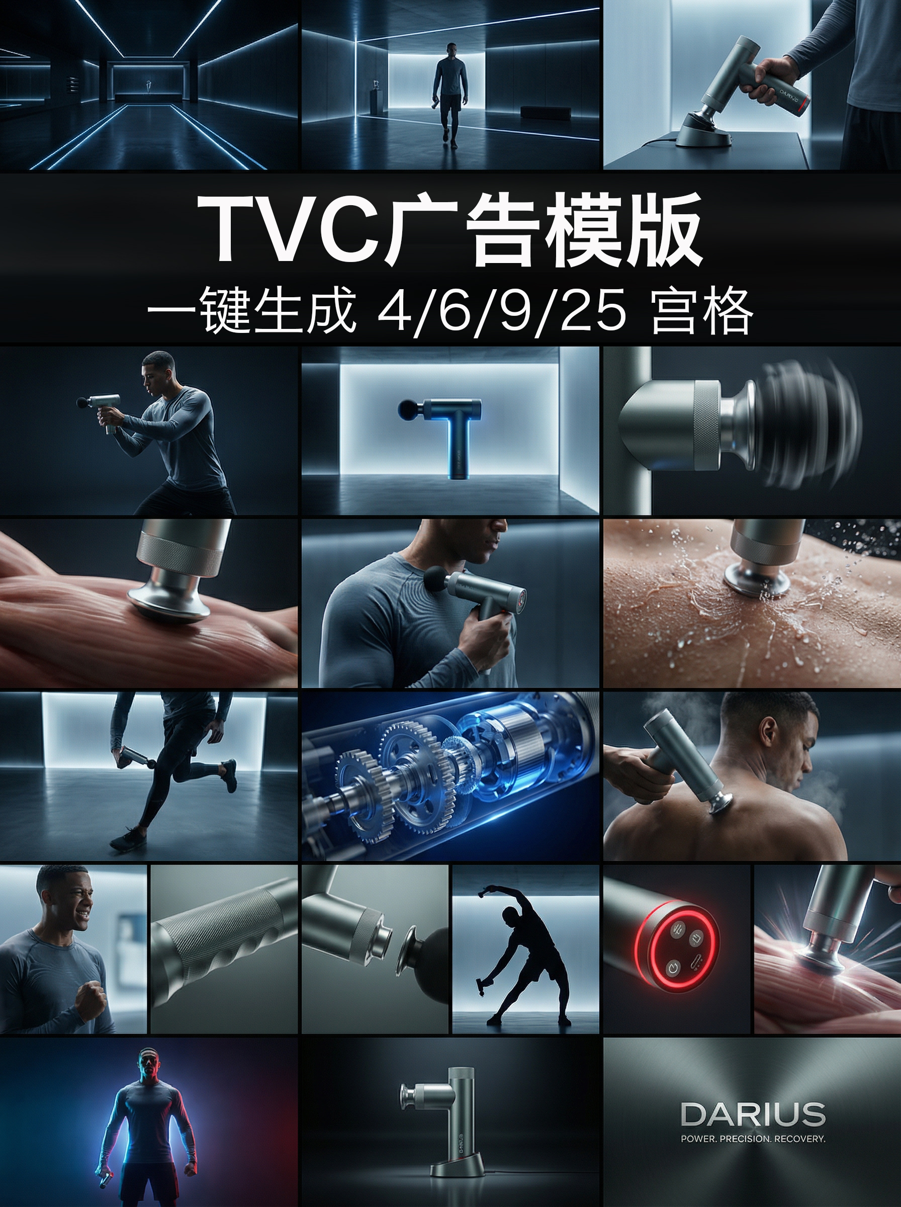 9宫格25宫格商业TVC分镜广告大片