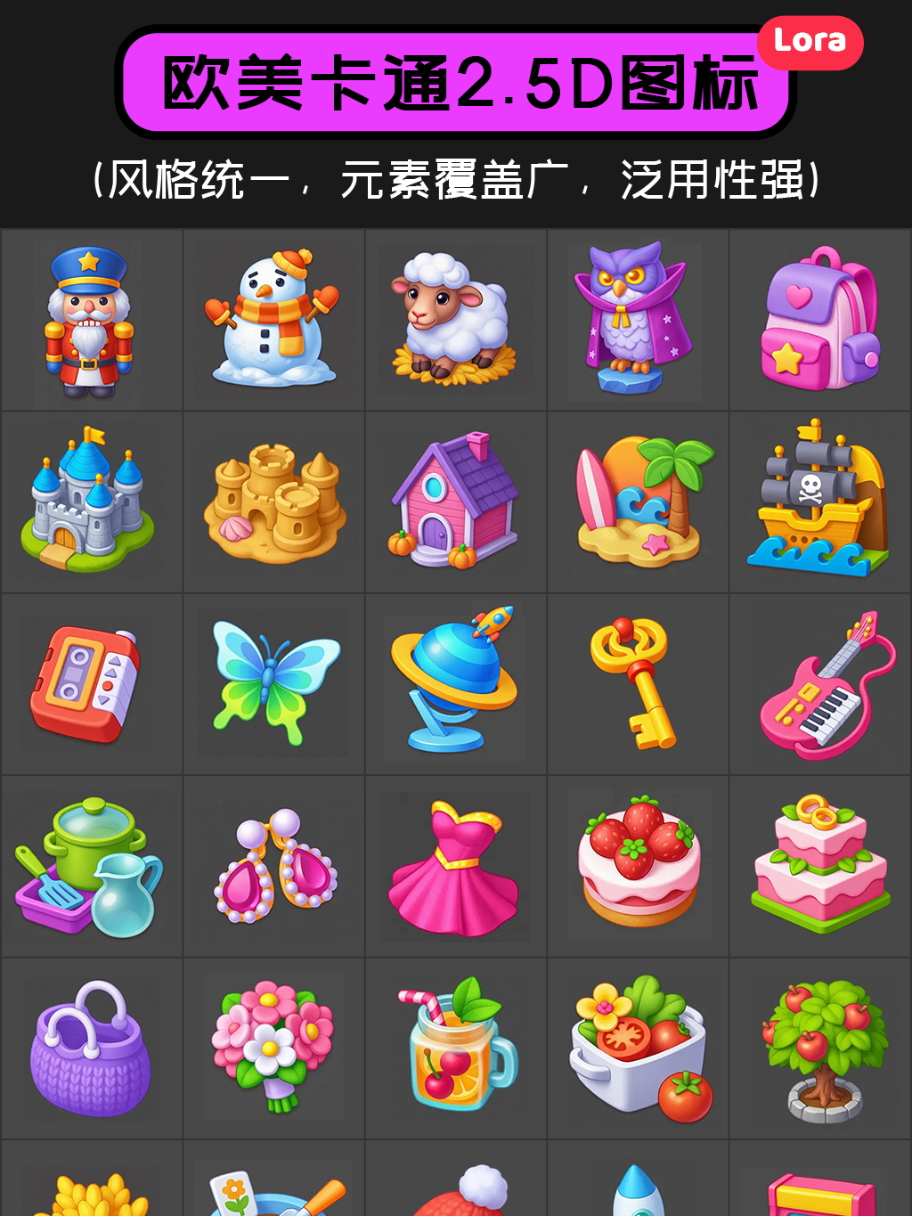 欧美2.5D_休闲游戏_合成类图标