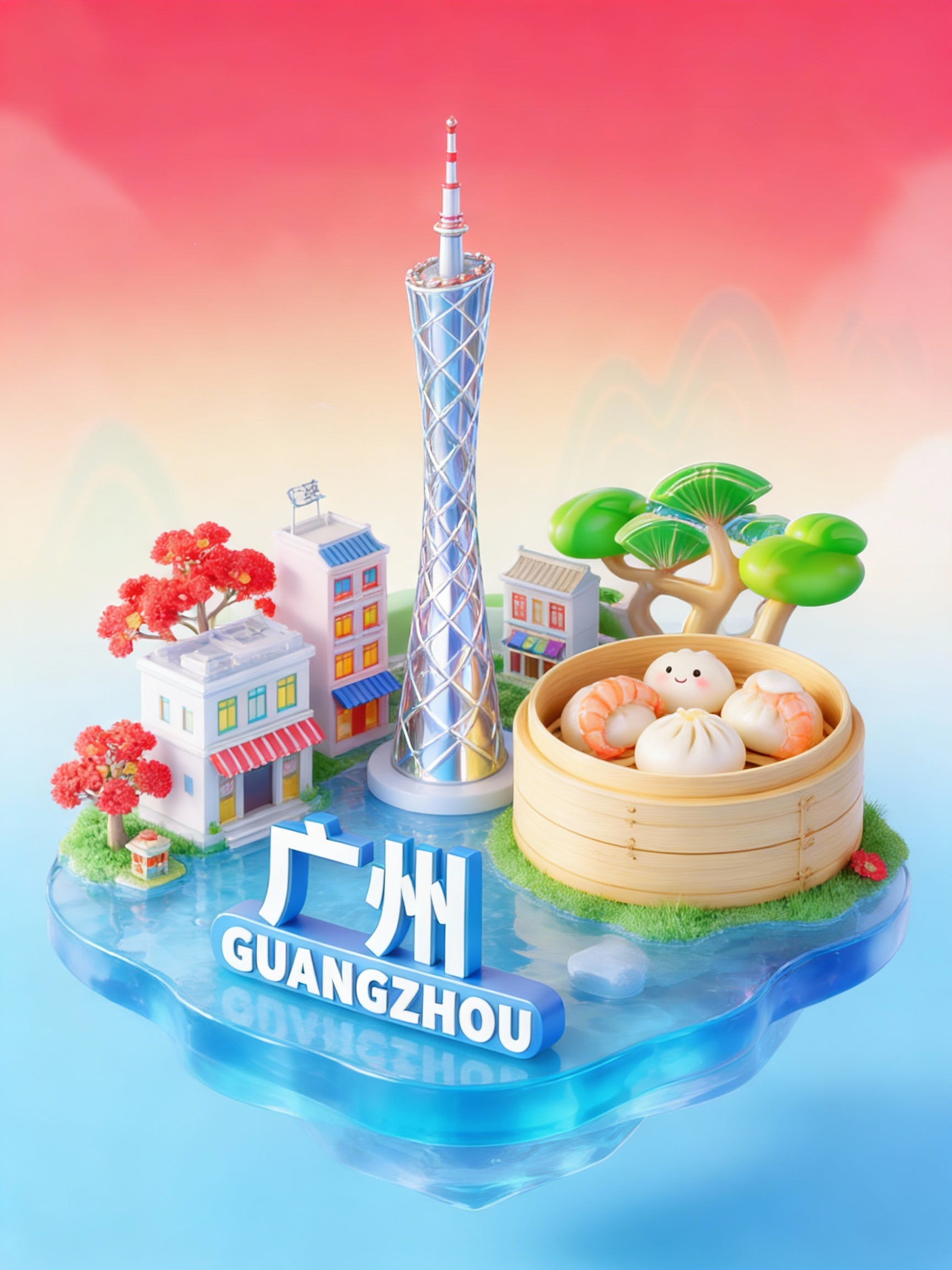 C4D微缩城市地标