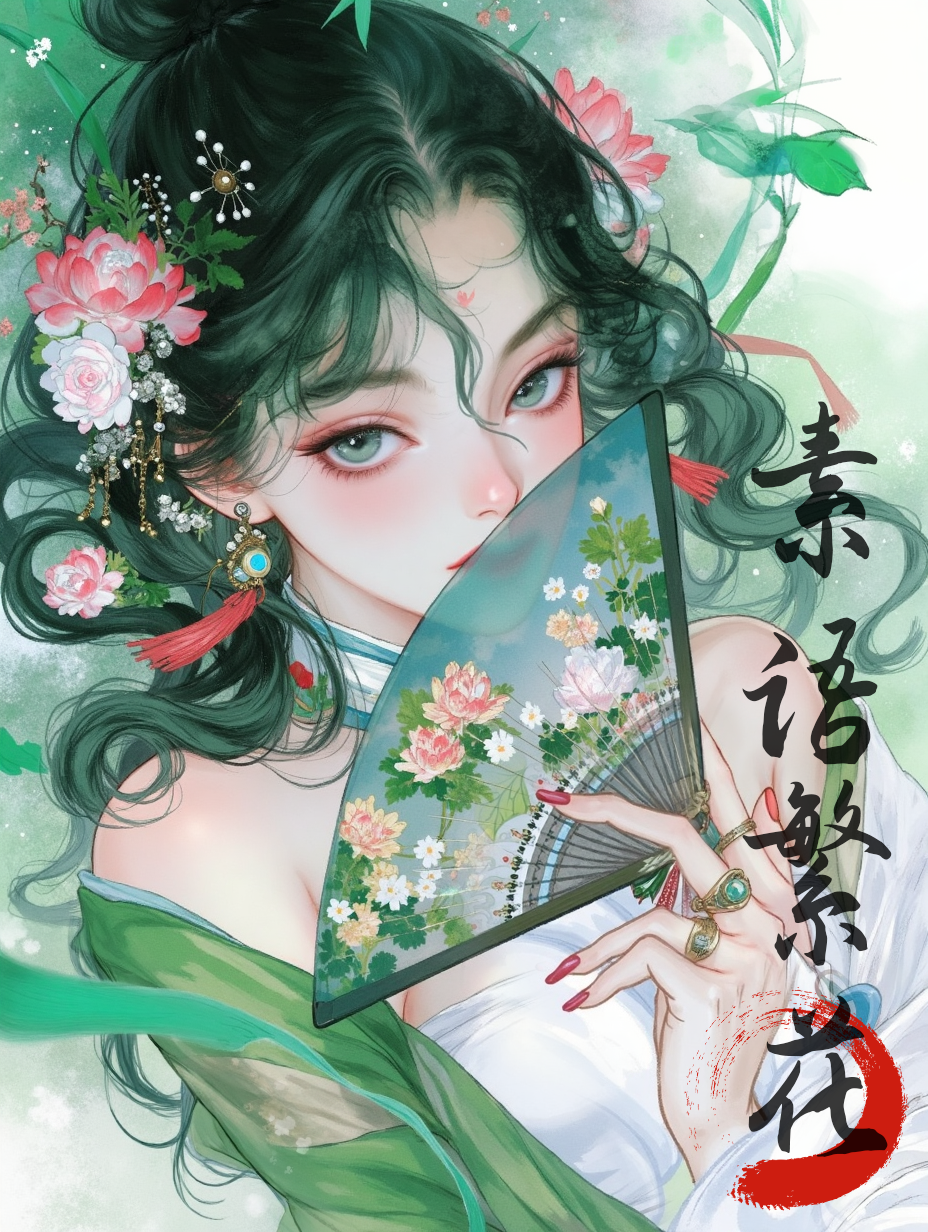 素语繁花_古风水彩画