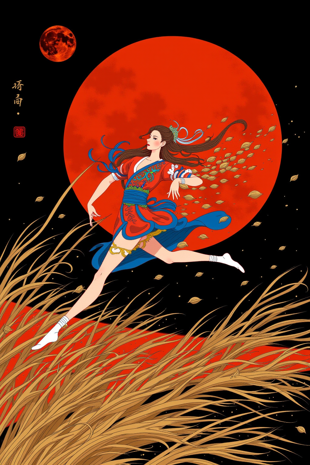 鲜创一派@九歌翩跹_风格插画124#_风格插画124#