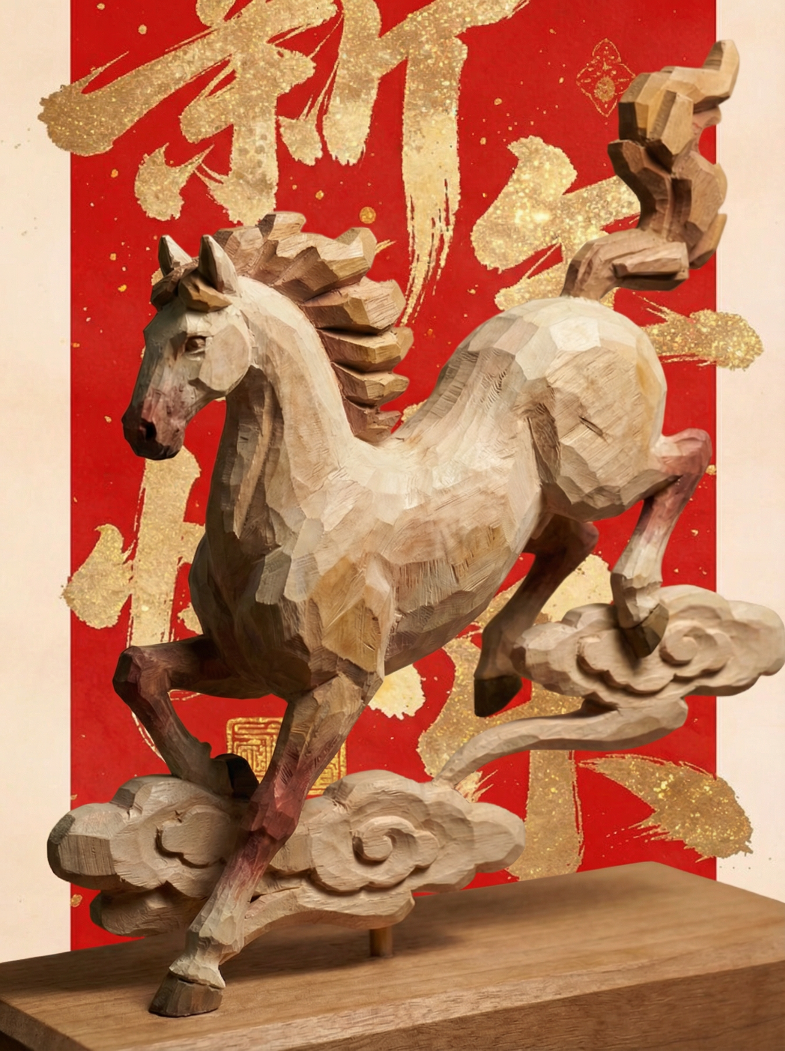 一键转木雕风格