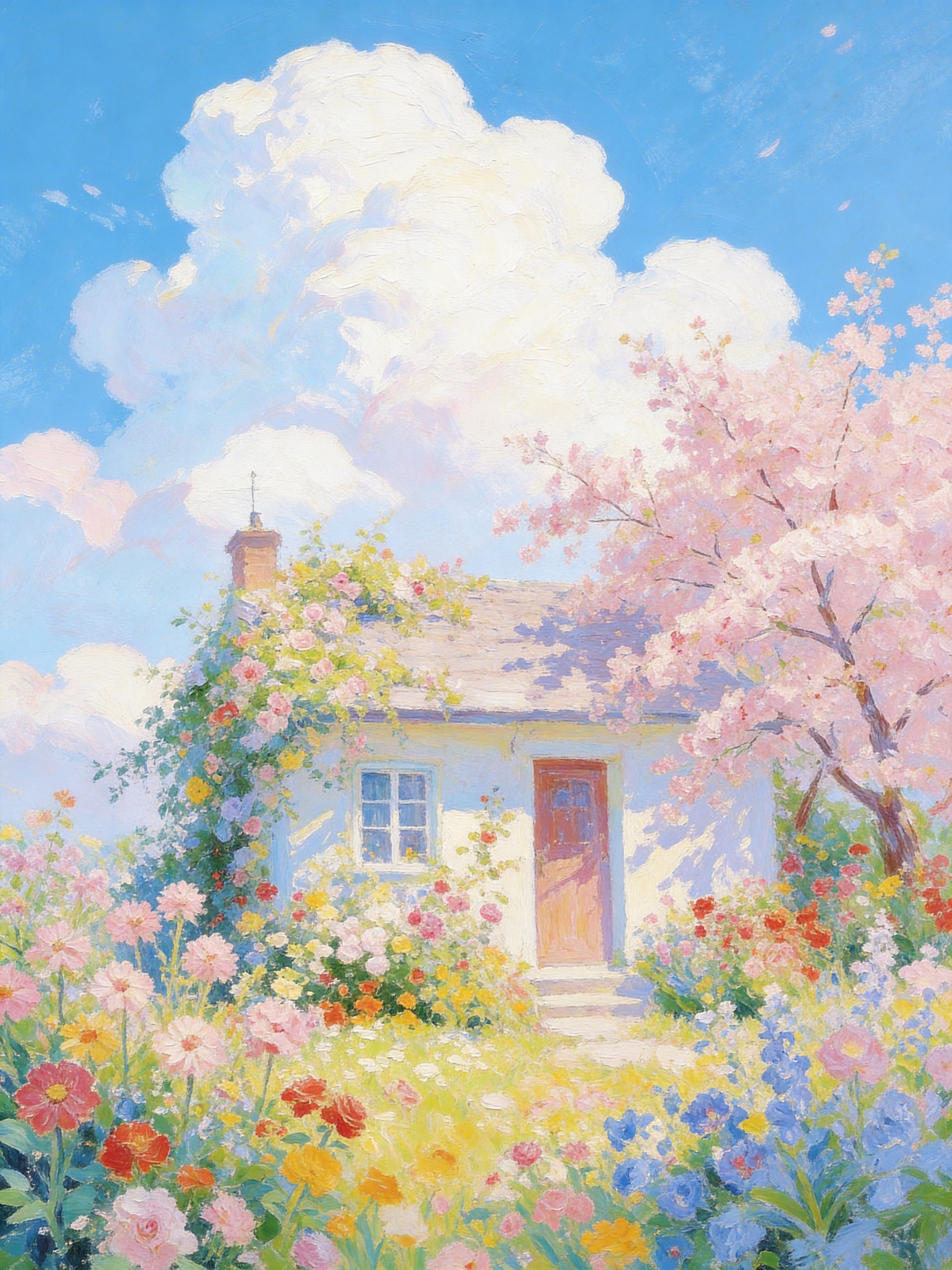 治愈系油画风格绘本插画