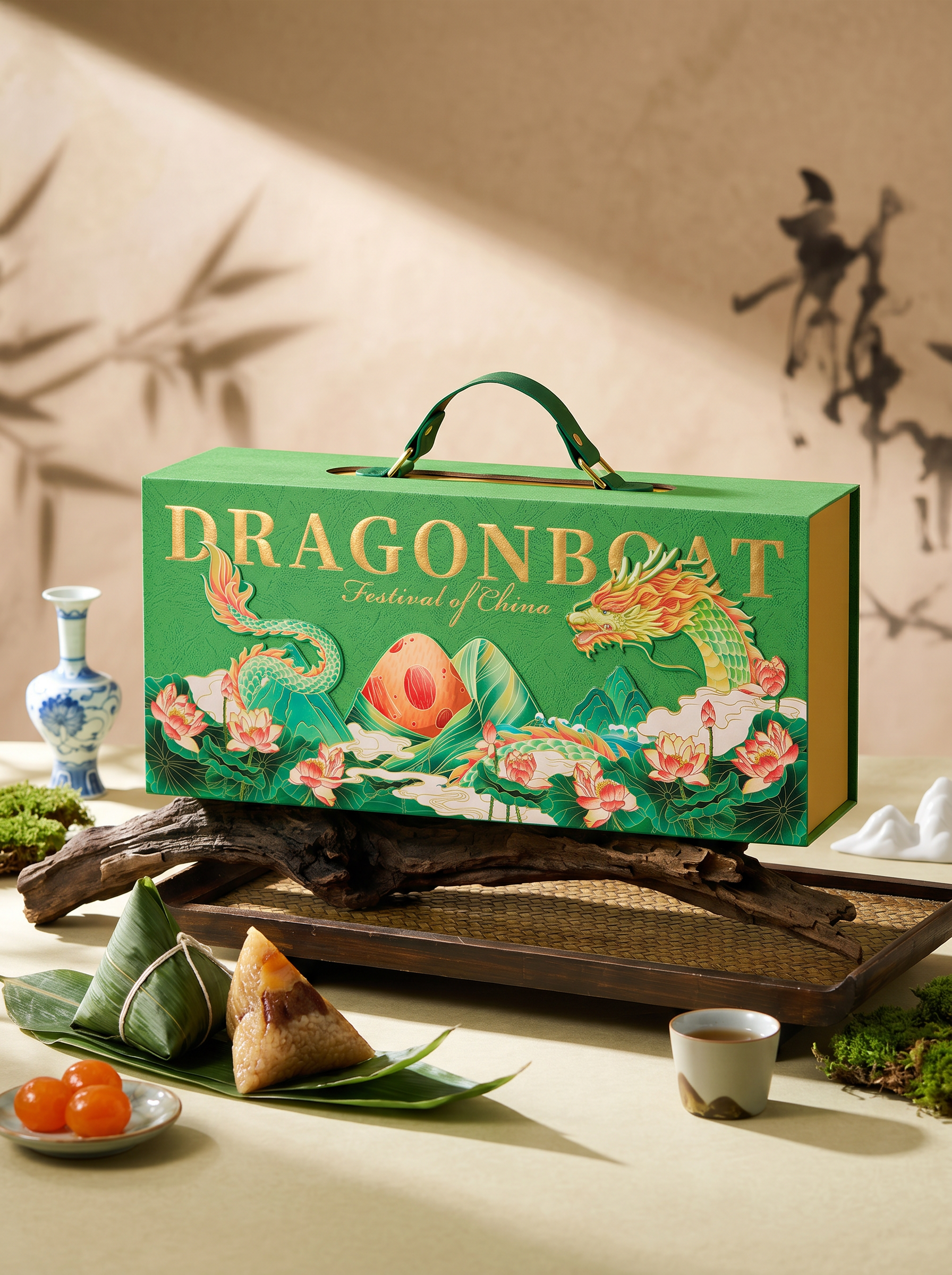 一键端午粽子礼盒产品摄影·高品质电商产品