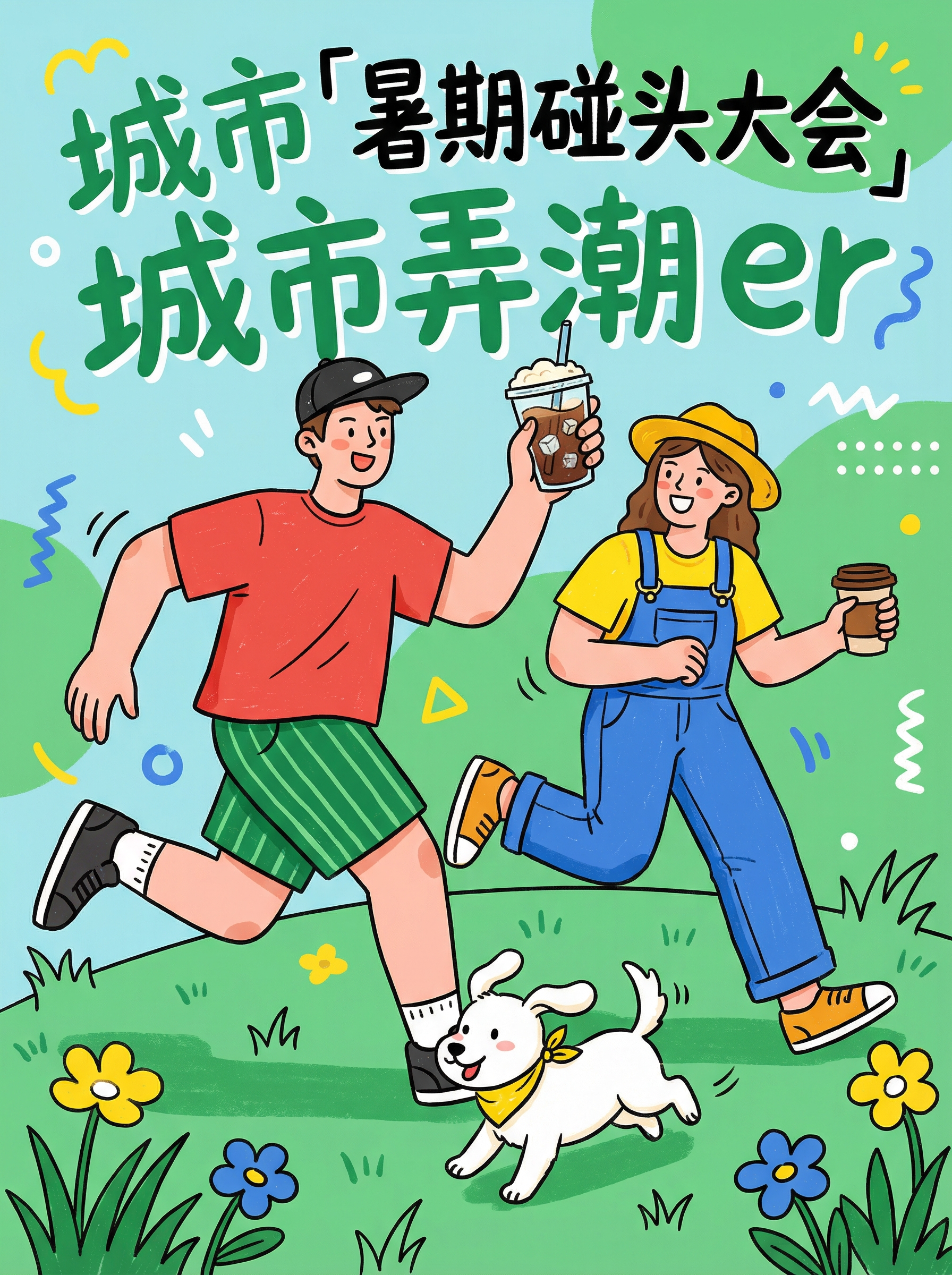 小红书风格潮流手绘插画海报--封面生成器