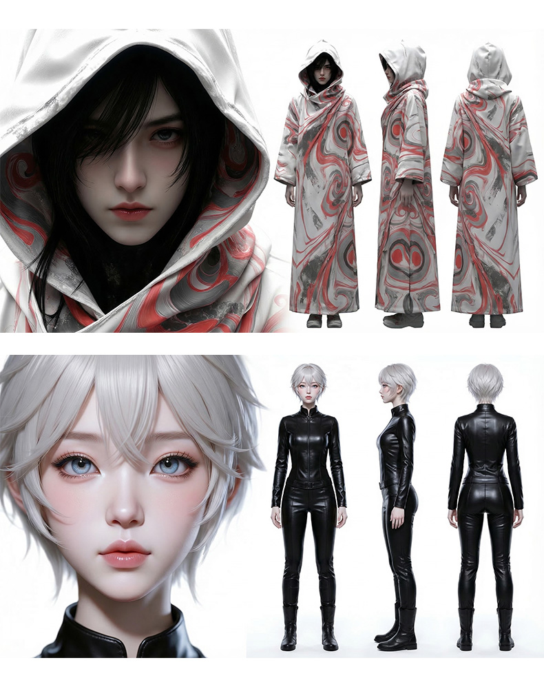 [稳定版]人物三视图卡片