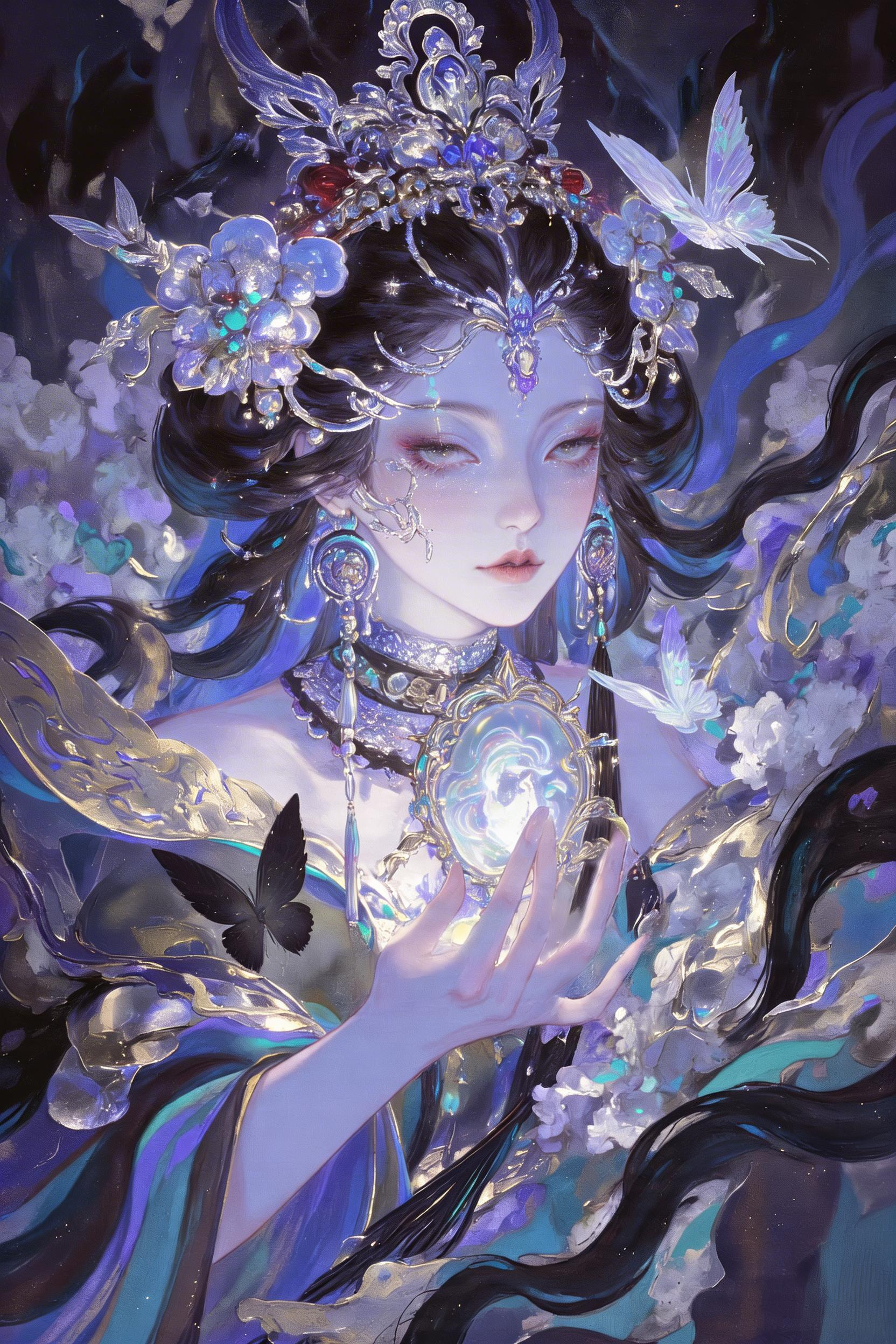 CG奇幻诡谲古风人物插画,游戏小说角色