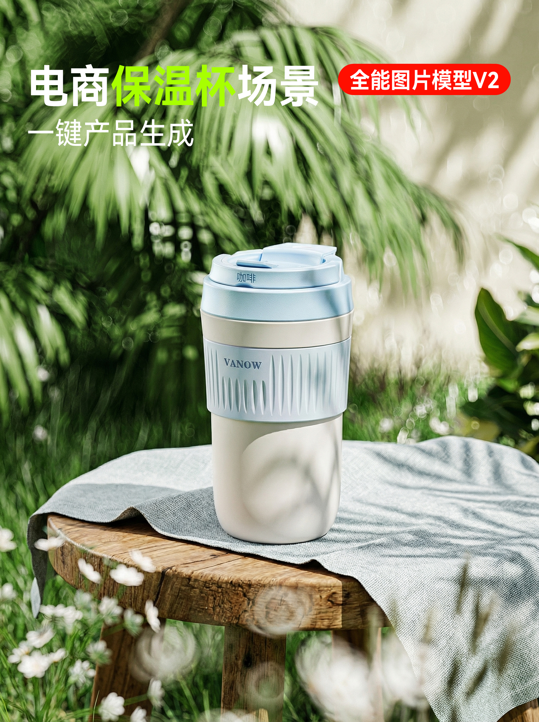 保温杯电商场景水杯摄影电商产品海报设计