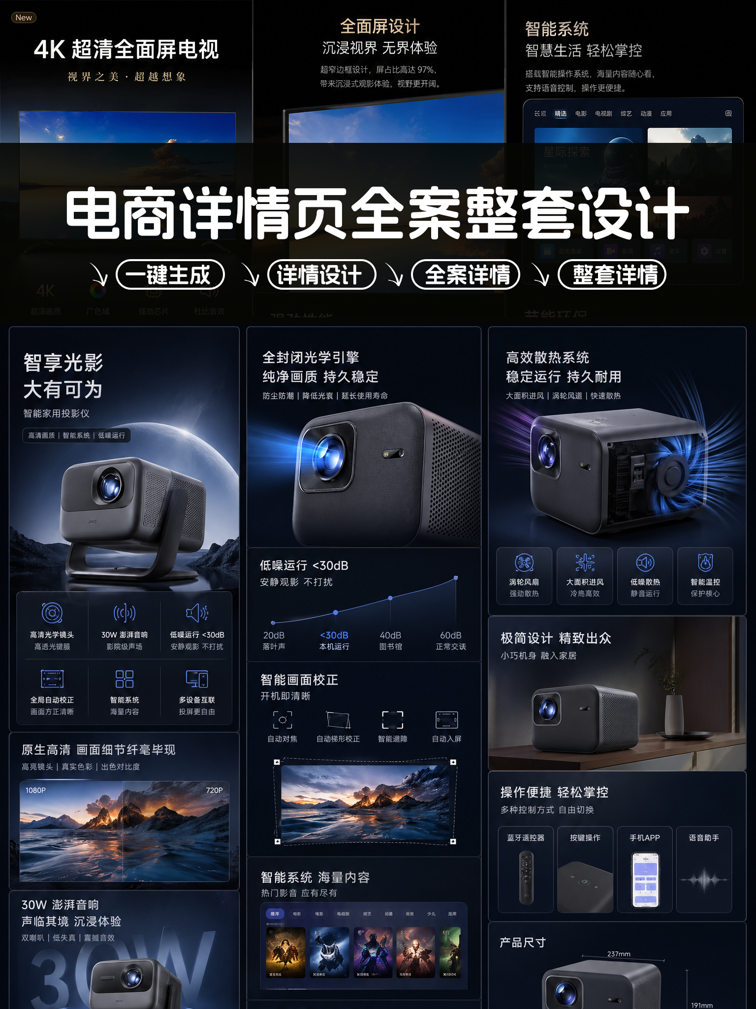 电商产品详情页全案设计完整长图详情设计