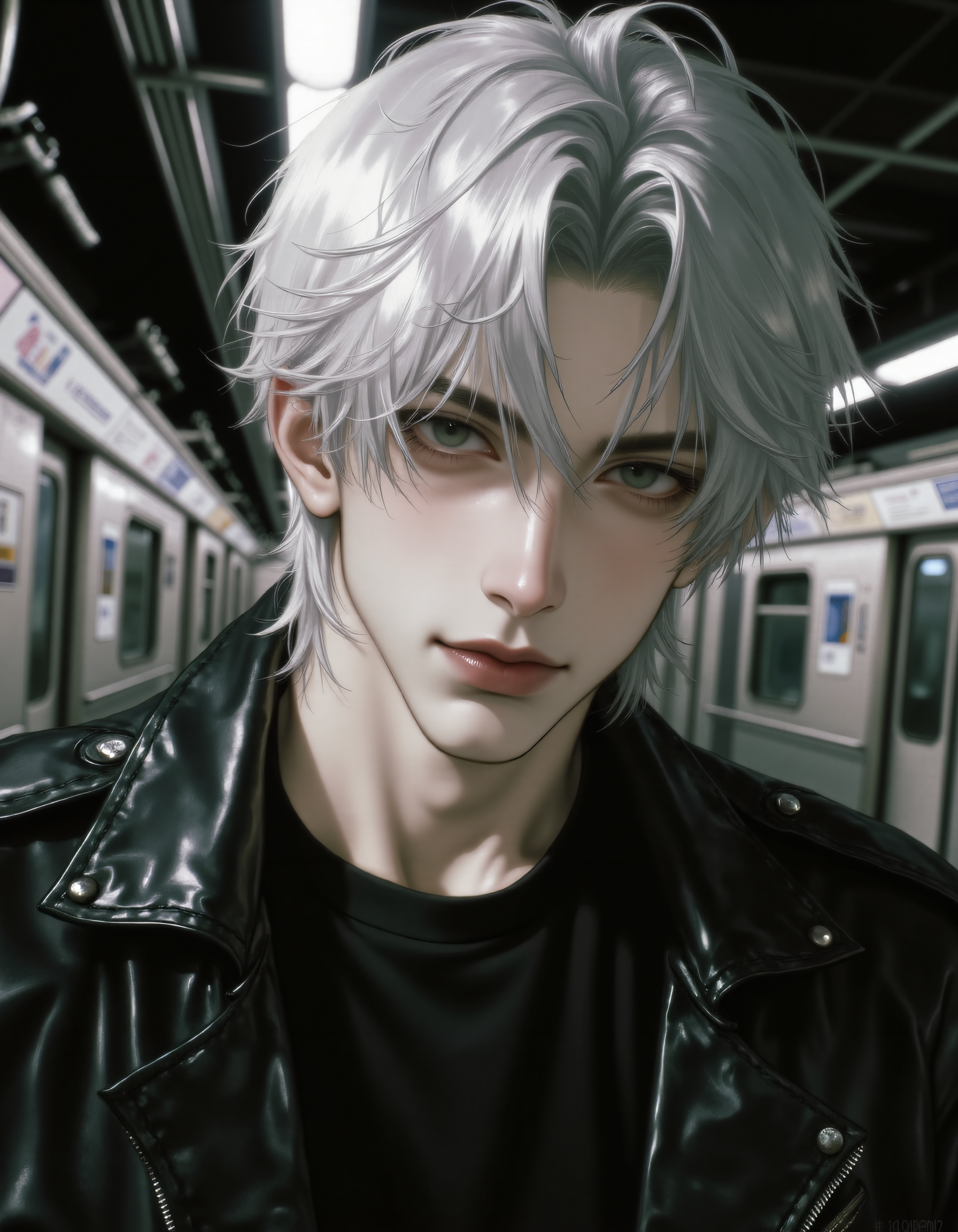 niji7暗调男生女生插画