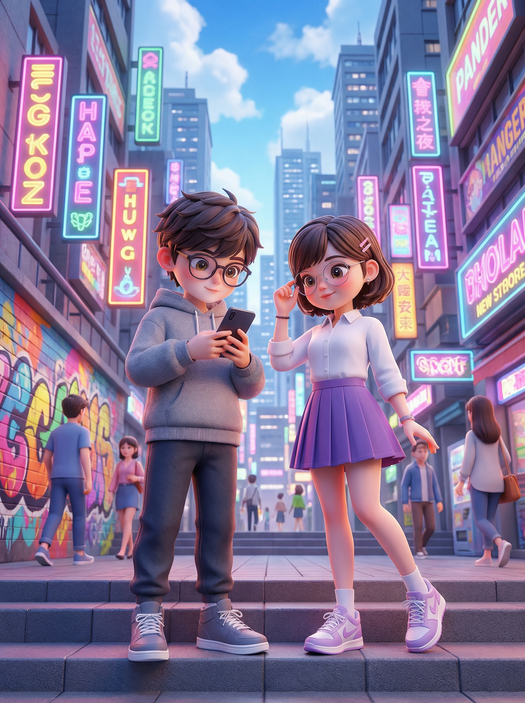 一键电商3D运营海报设计场景IP盲盒