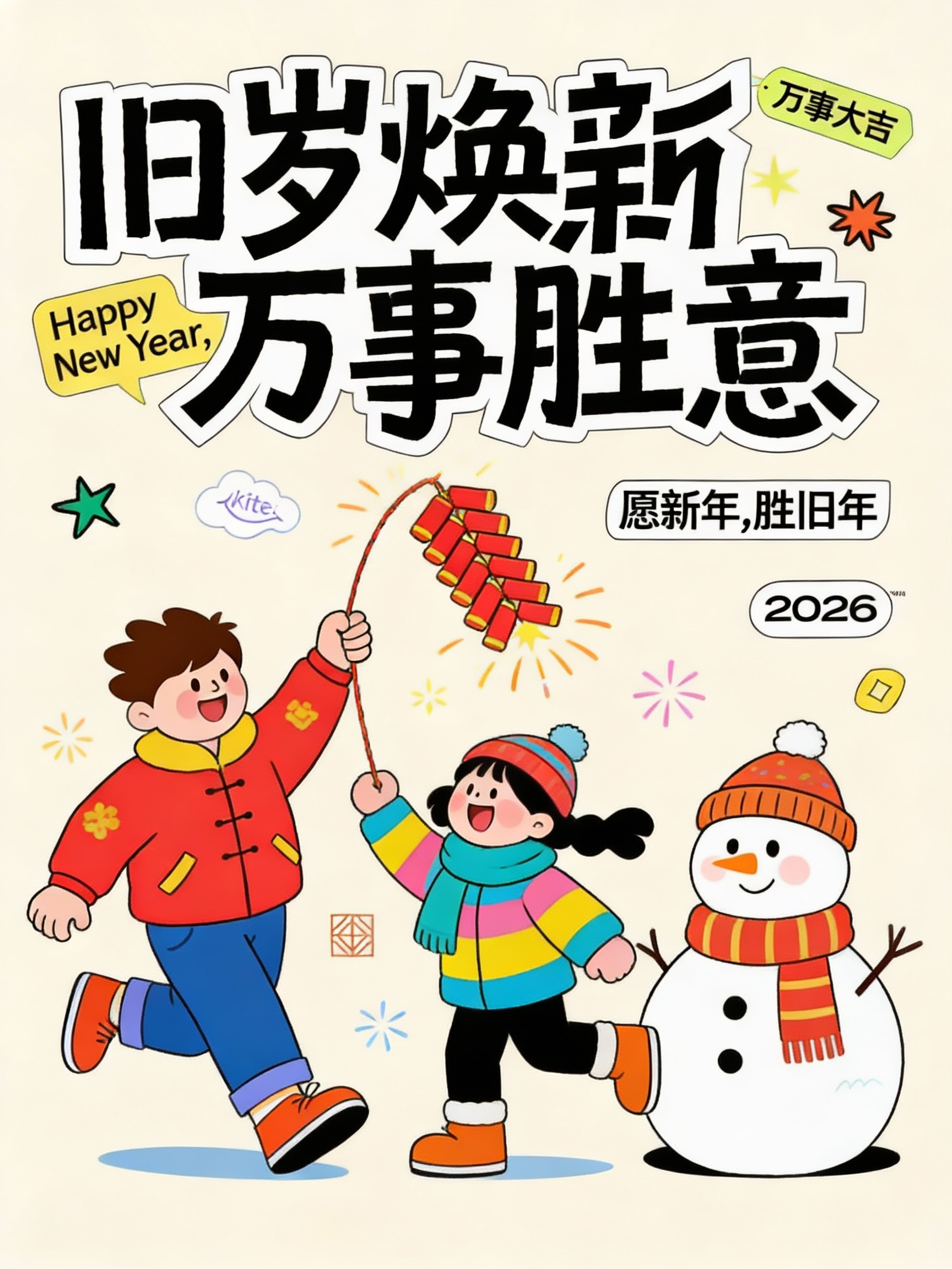 小红书风格扁平海报设计