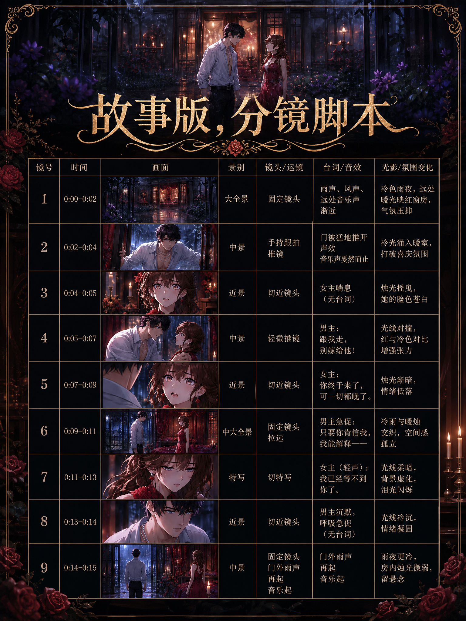 分镜脚本故事版分镜