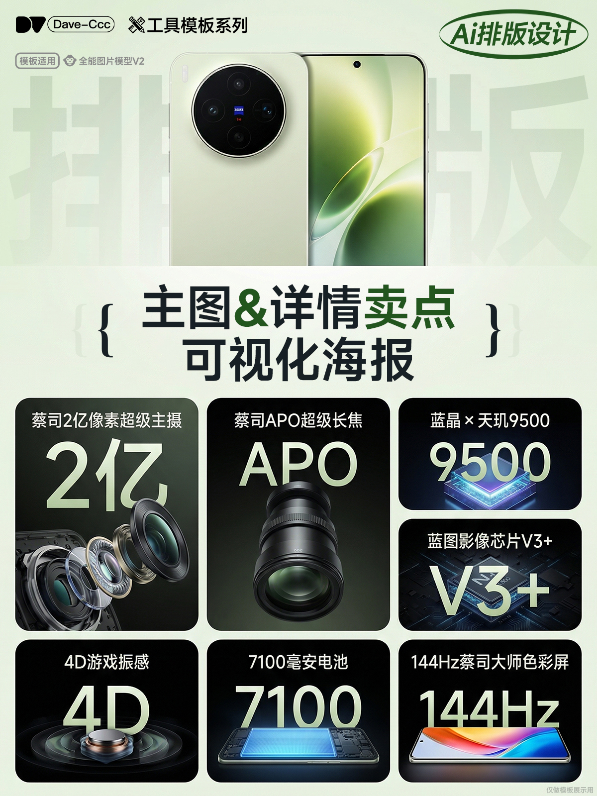 电商产品主图详情卖点海报参考|可视化排版