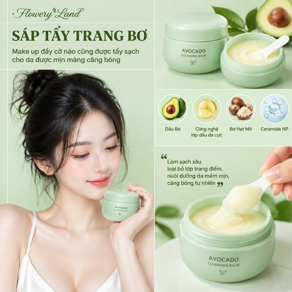 Create a vertical 4:5 Vietnamese skincare advertisement on a pale sage-g
