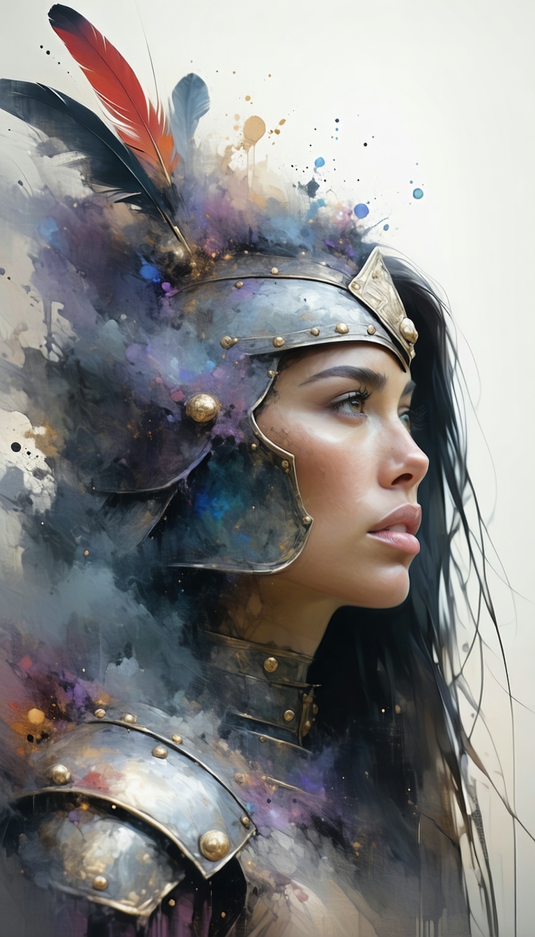 Stable Diffusion  prompt: strong warrior princess| centered| key visual| int...