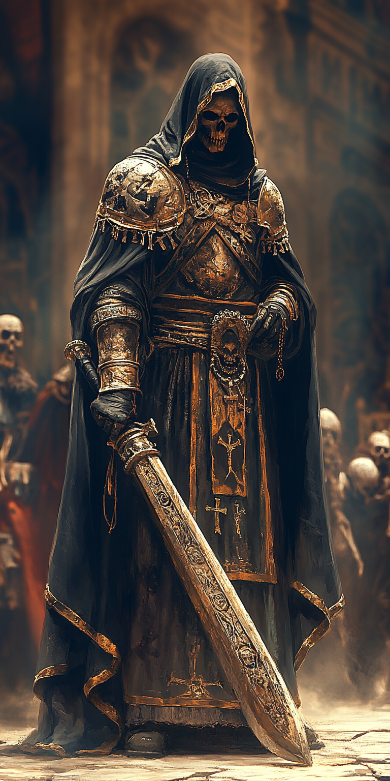 Midjourney prompt: painting in the style of a dark fantasy artist of ...