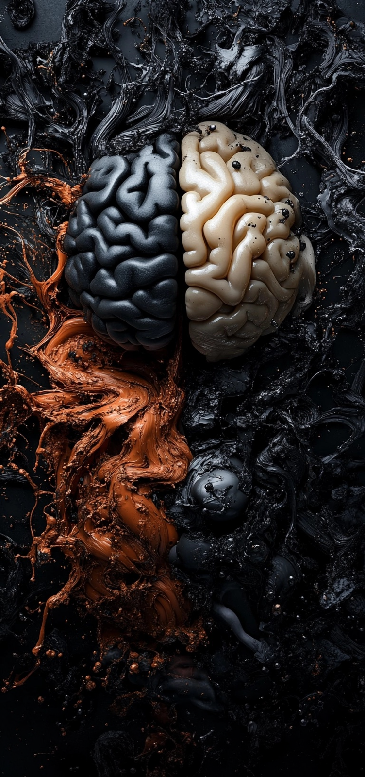 Midjourney prompt: A creative and thought-provoking visual of two bra...