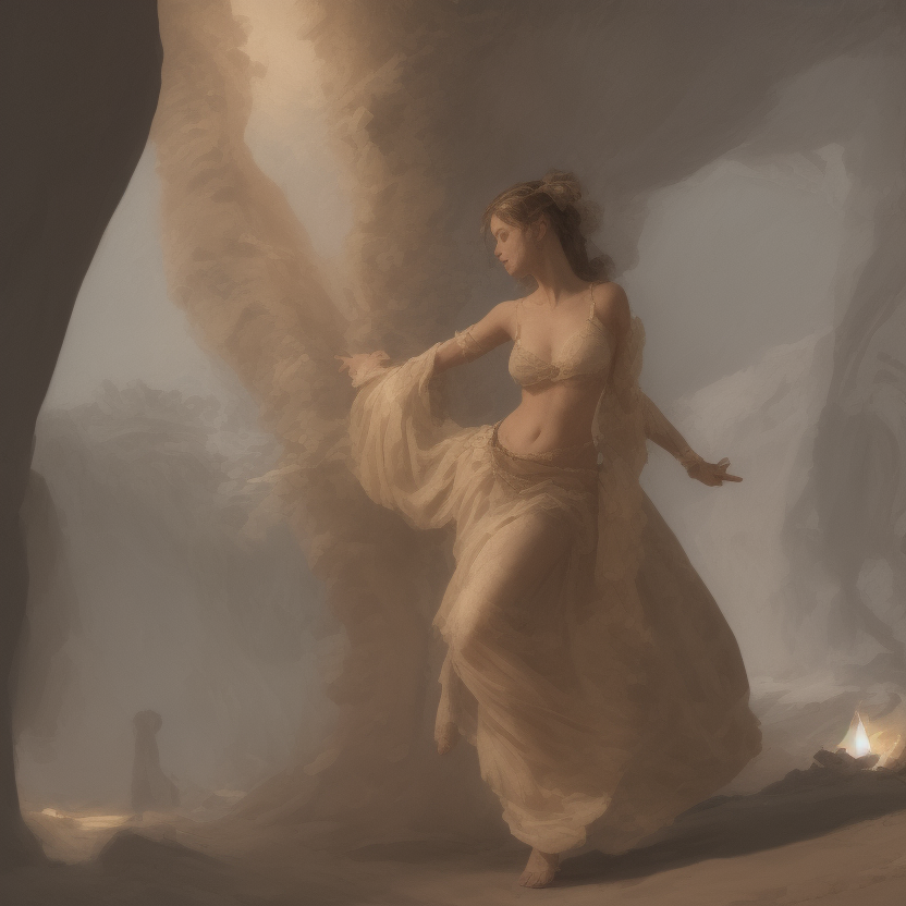 DreamShaper prompt: A painting in the style of Michelangelo angle is a...