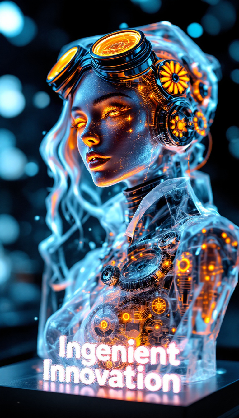 FLUX prompt: Design a card featuring an ice sculpture of a Stea...