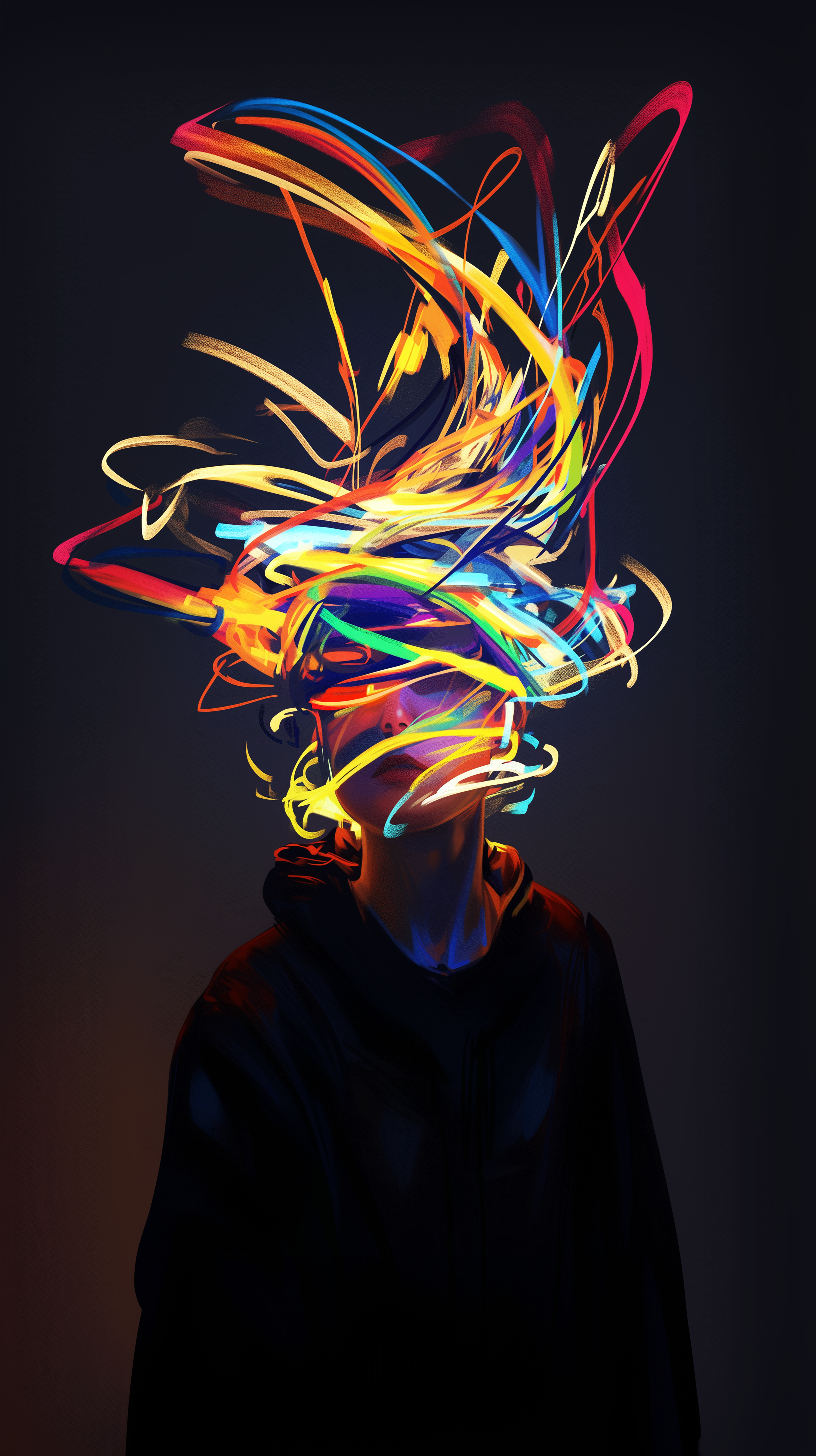 Midjourney prompt: digital art, close-up portrait of a female figure,...