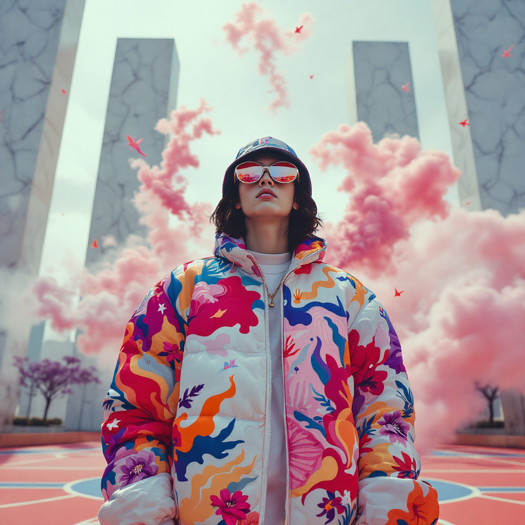 FLUX prompt: In the style of TOK, a photo editorial dramatic ac...