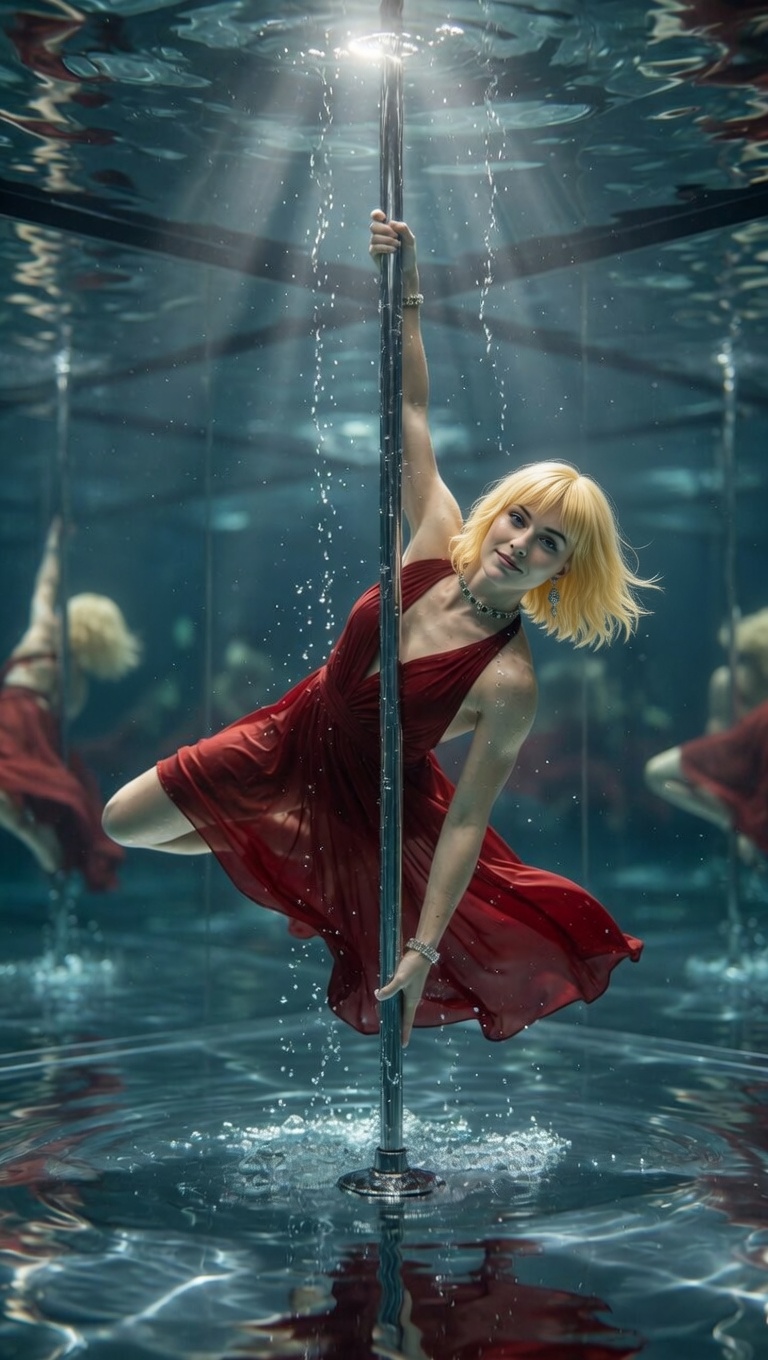 Ultra-realistic cinematic underwater photograph ca...