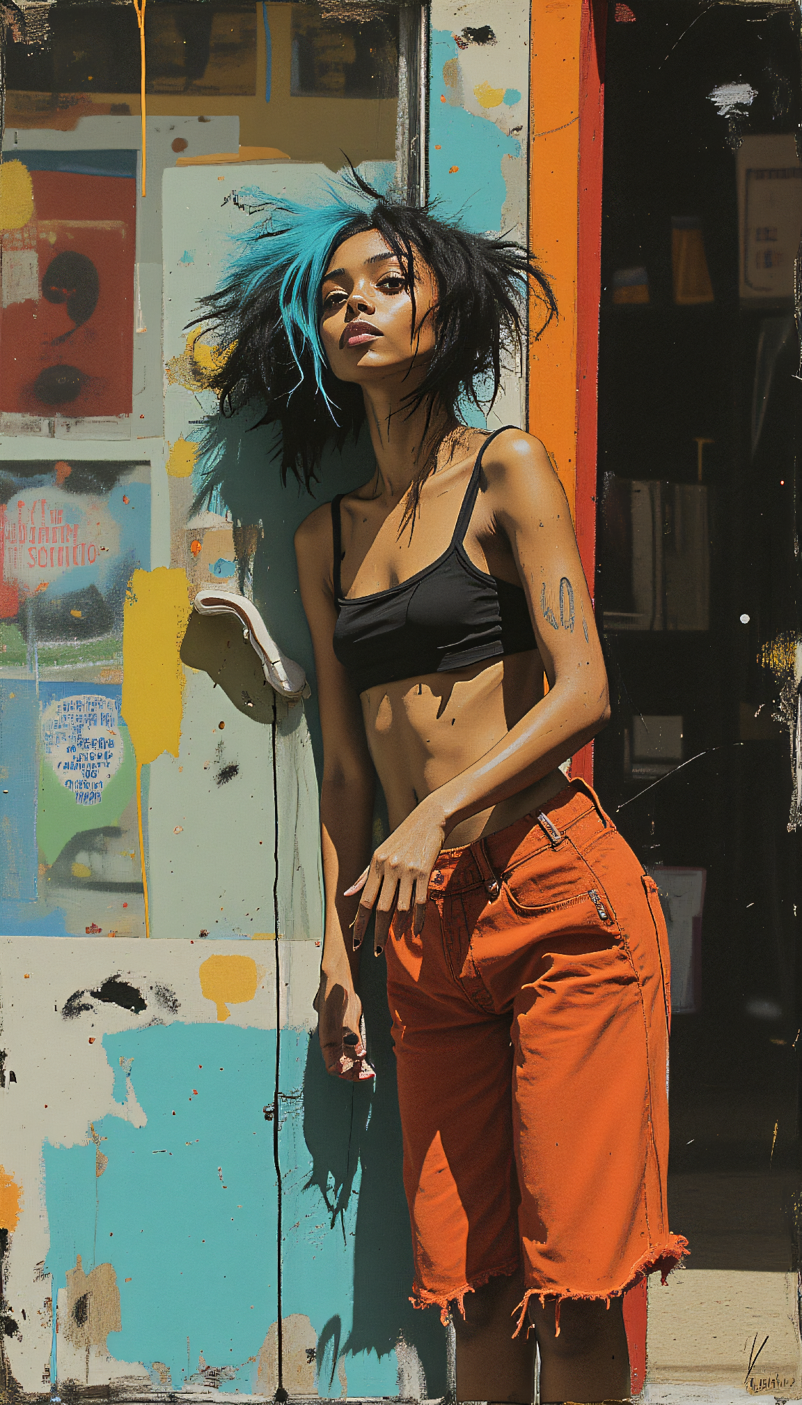 FLUX prompt: Akan-Chokwe female playful dancer 24-year-old with...
