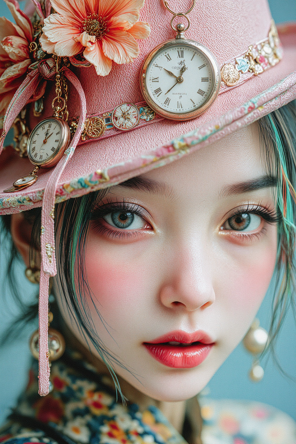 Z Image prompt: ultra-detailed close-up portrait of a young east a...