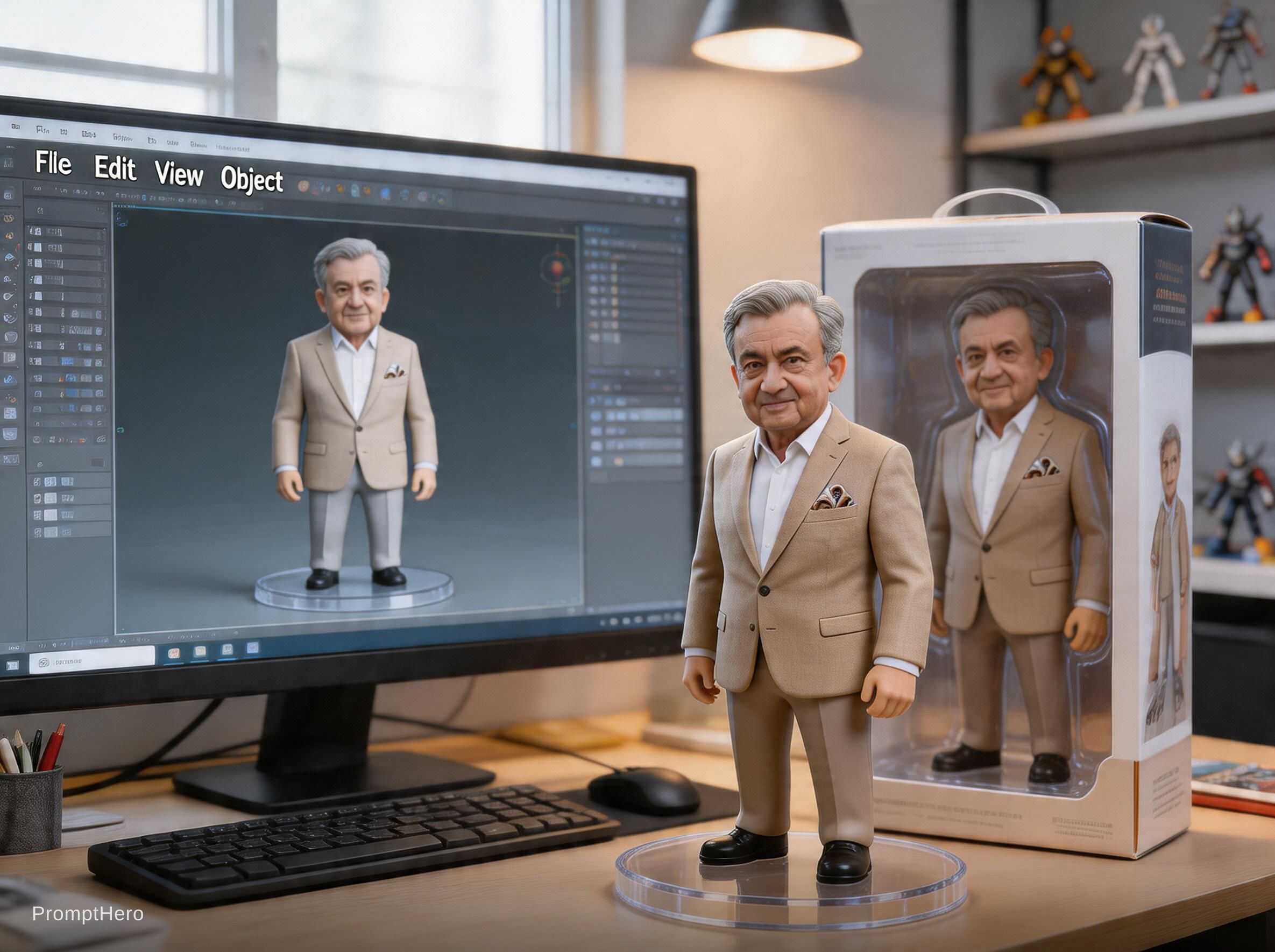 Hero prompt: Transforming the photographed person into a realis...