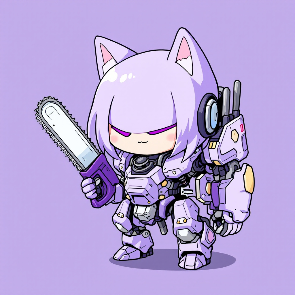 FLUX prompt: best quality,Lavender theme,
(solo,chibi:1.2),chai...