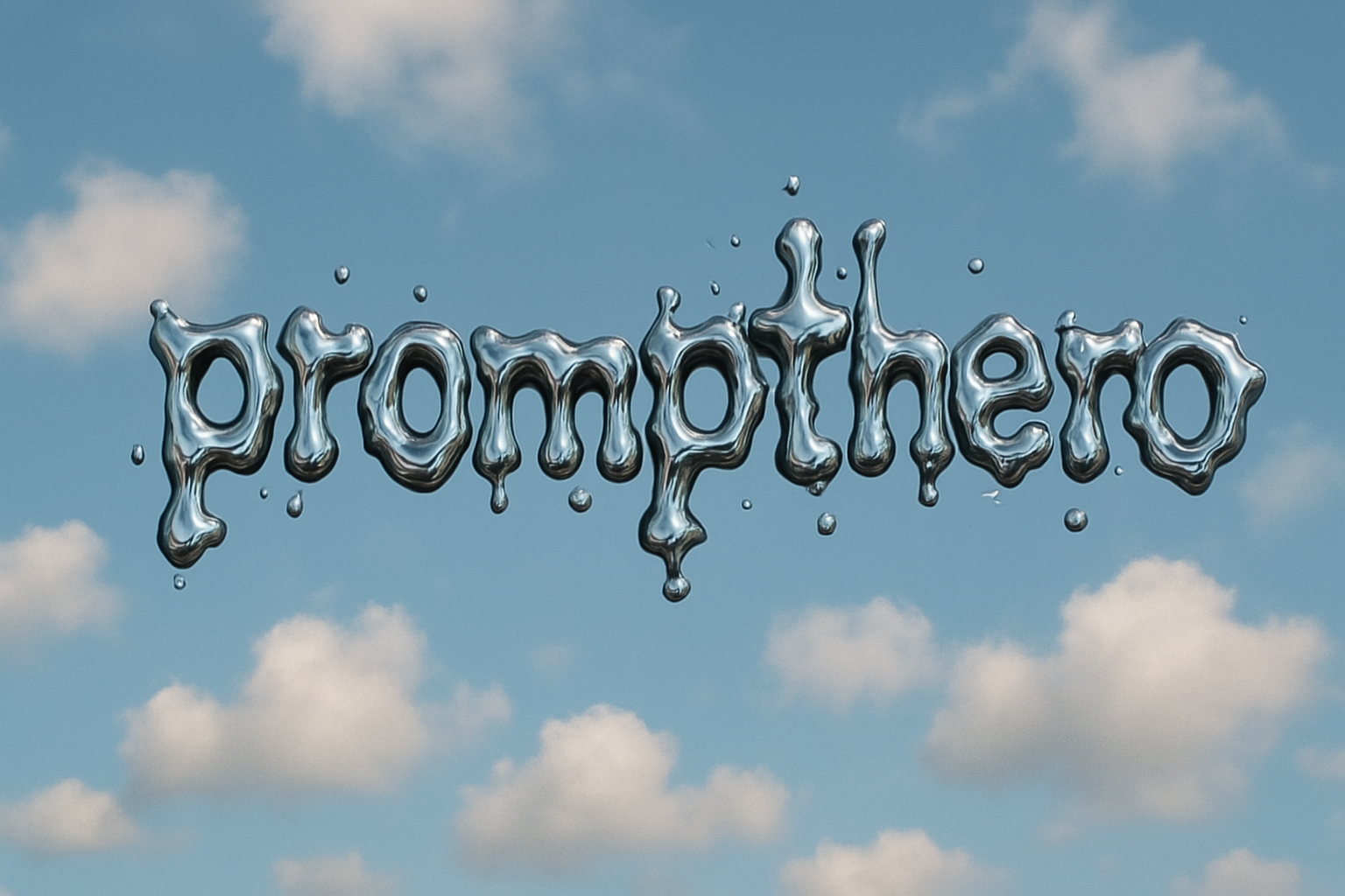 Sora prompt: Create a liquid metal ink blotch typography of the...