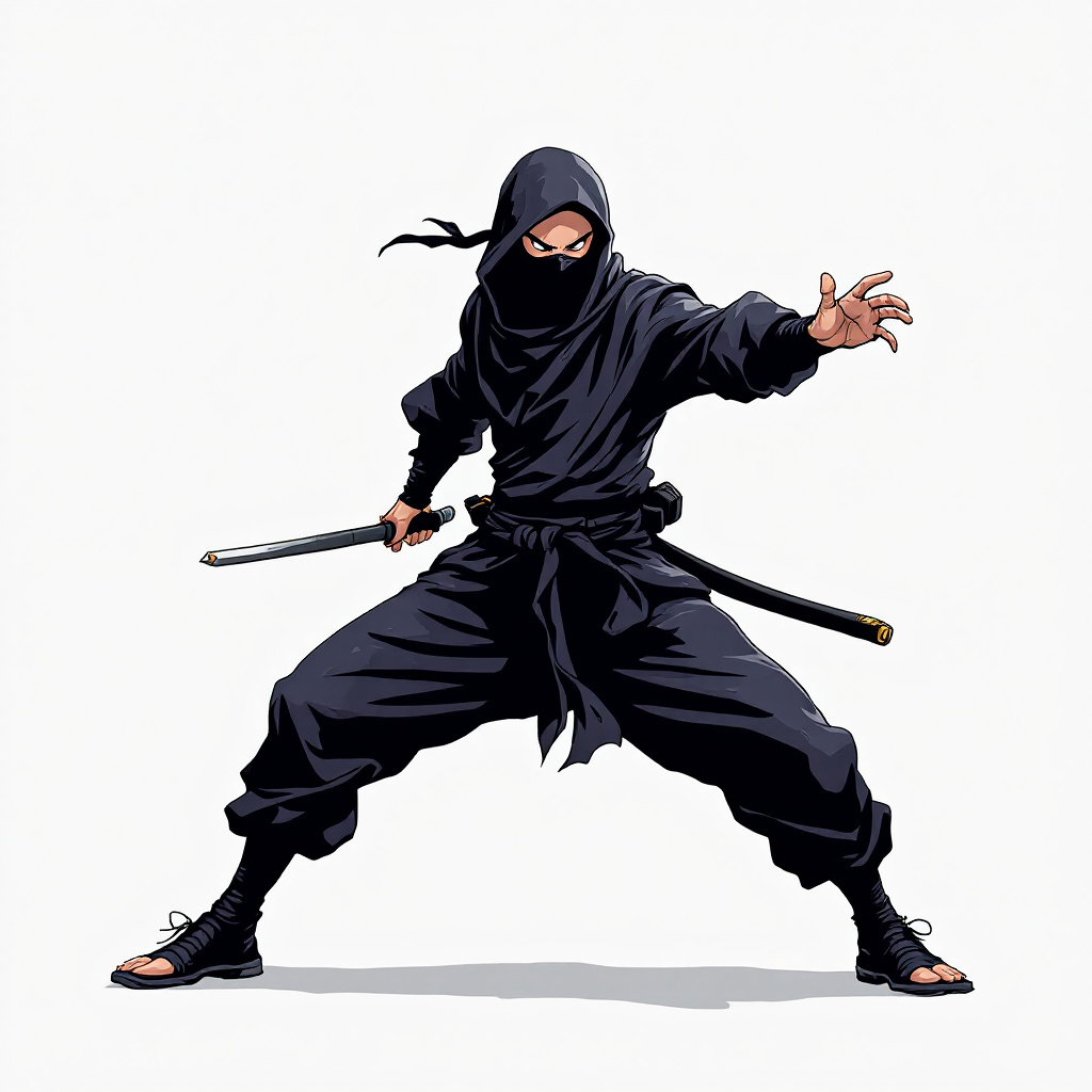 FLUX prompt: A ninja, in the style of Takeshi Murata --ar 1:2 -...
