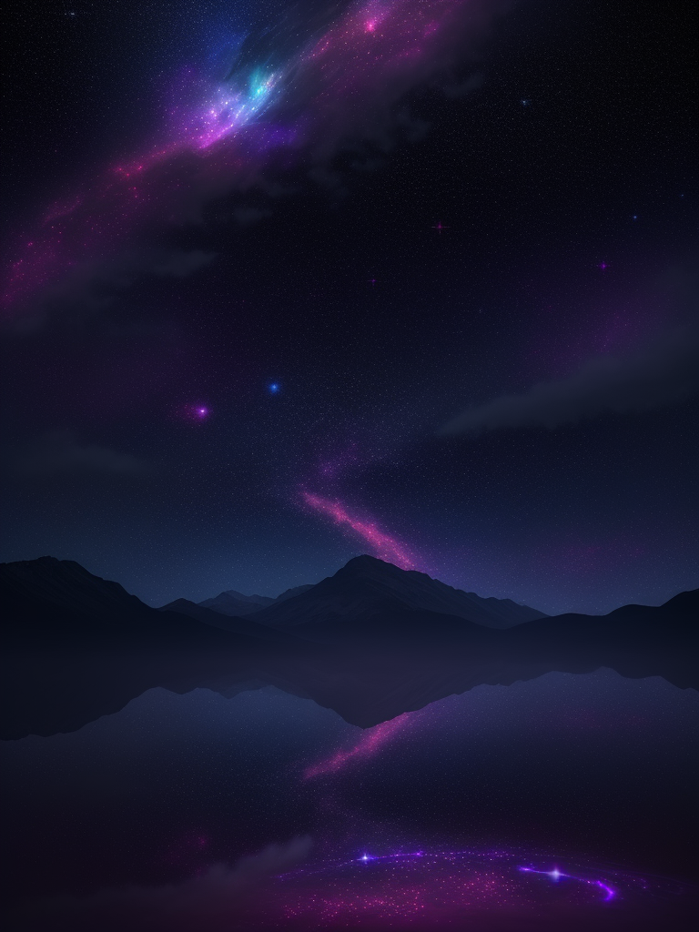 DreamShaper prompt: A vast and stunning celestial landscape, glowing s...