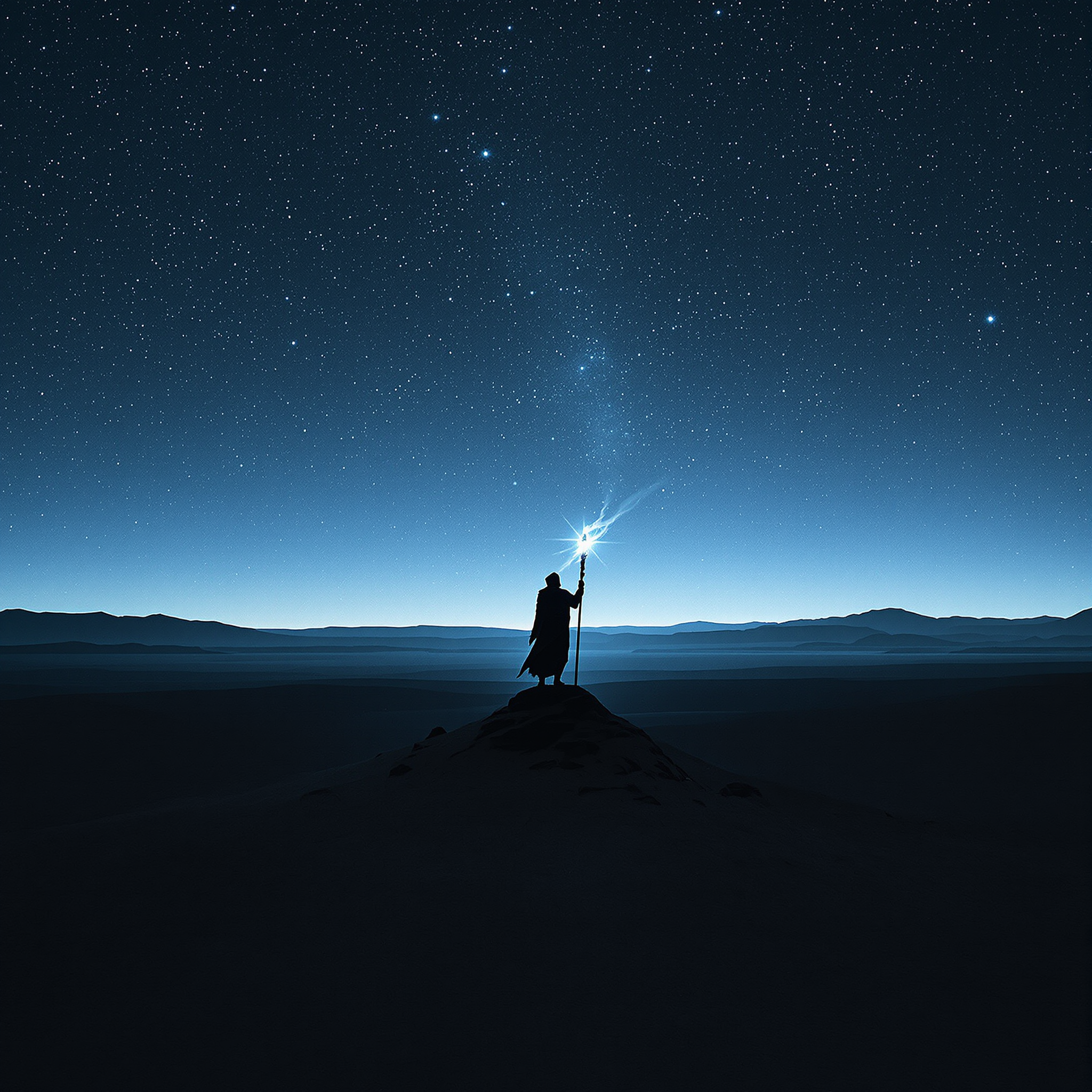 FLUX prompt: minimalist sci-fi, solitary figure in tattered clo...