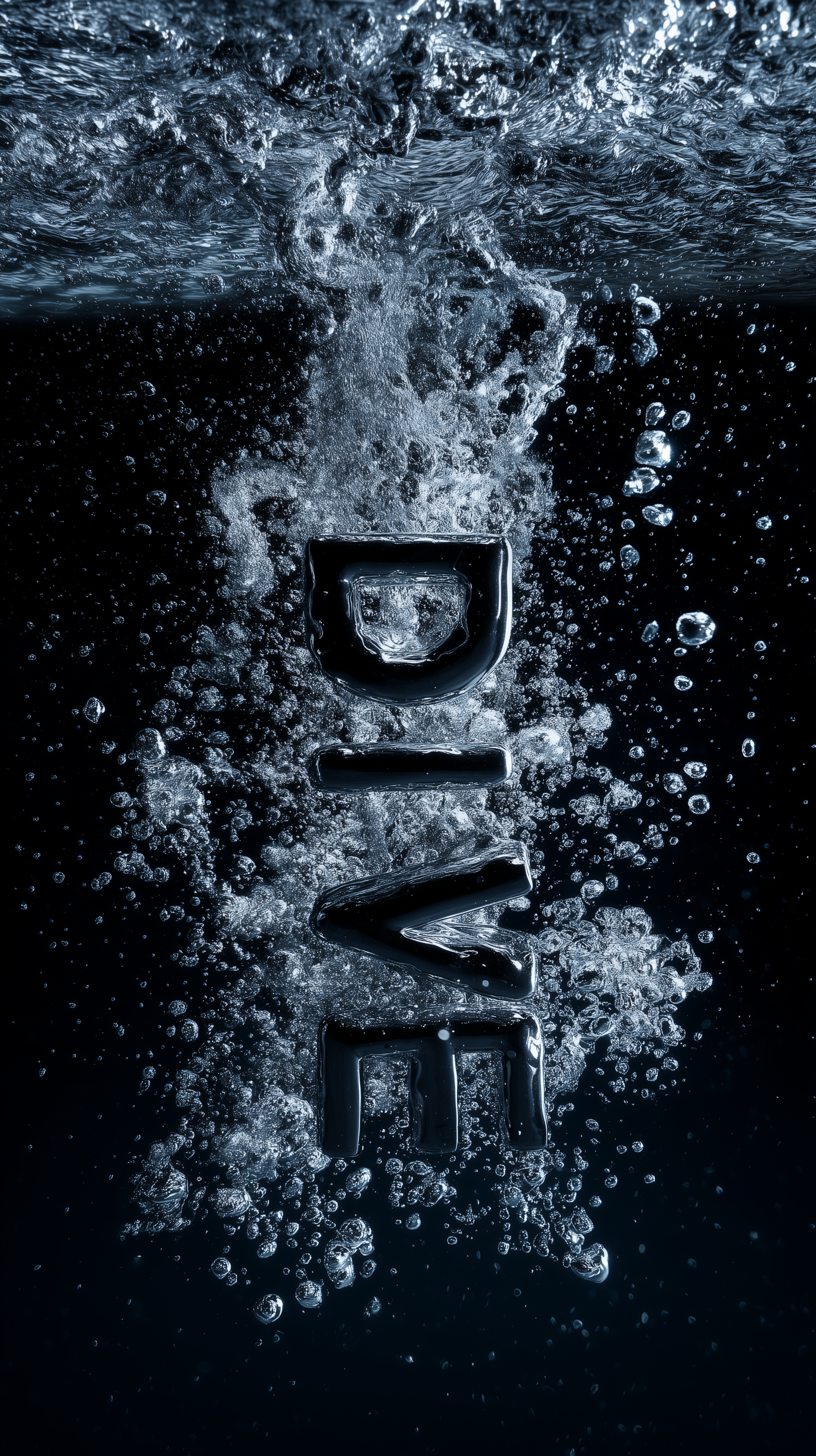 Midjourney Shatter prompt: high-speed macro photography, vertical split, unde...