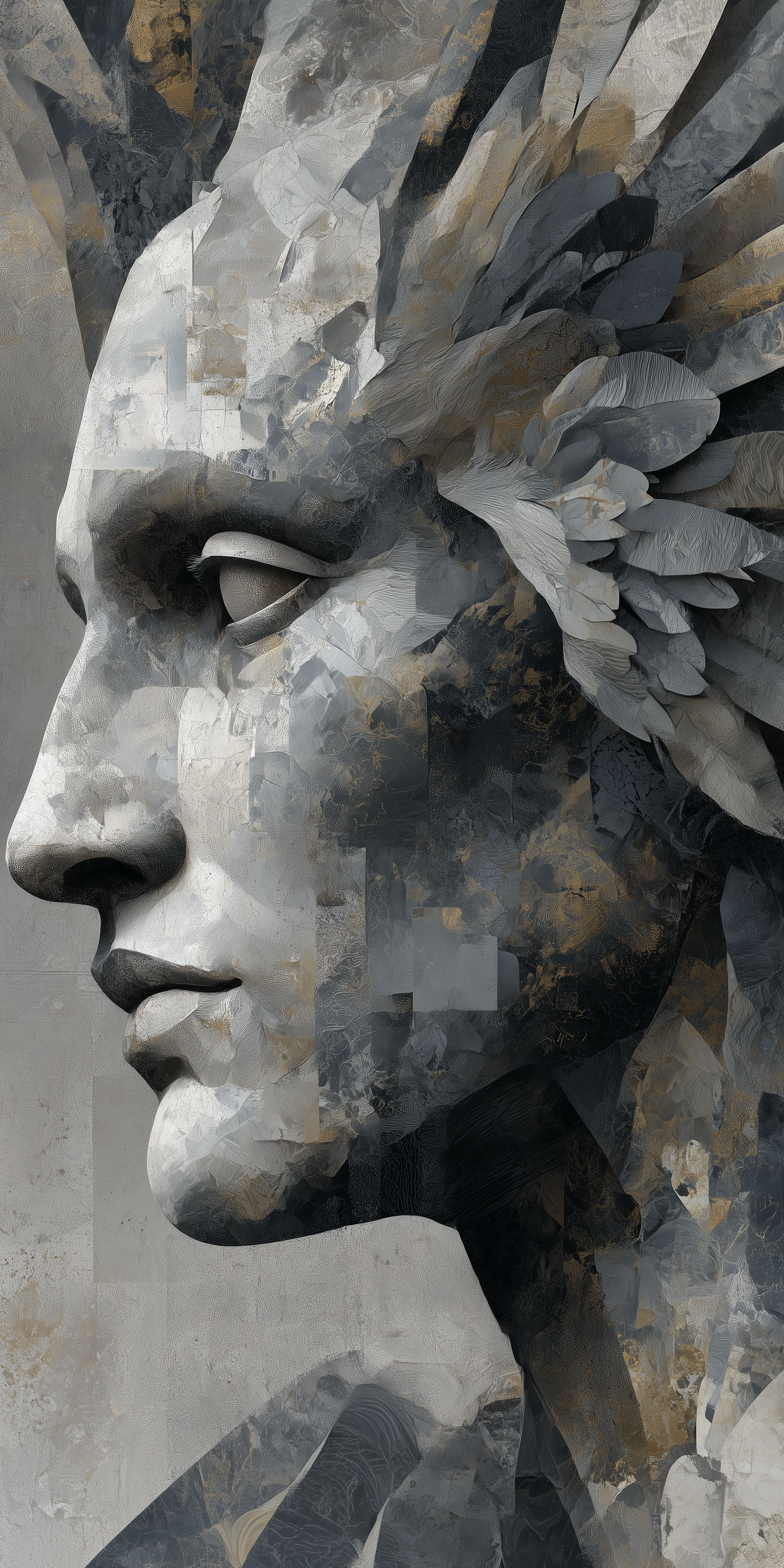 Midjourney prompt: An intricate and surreal illustration of the head ...
