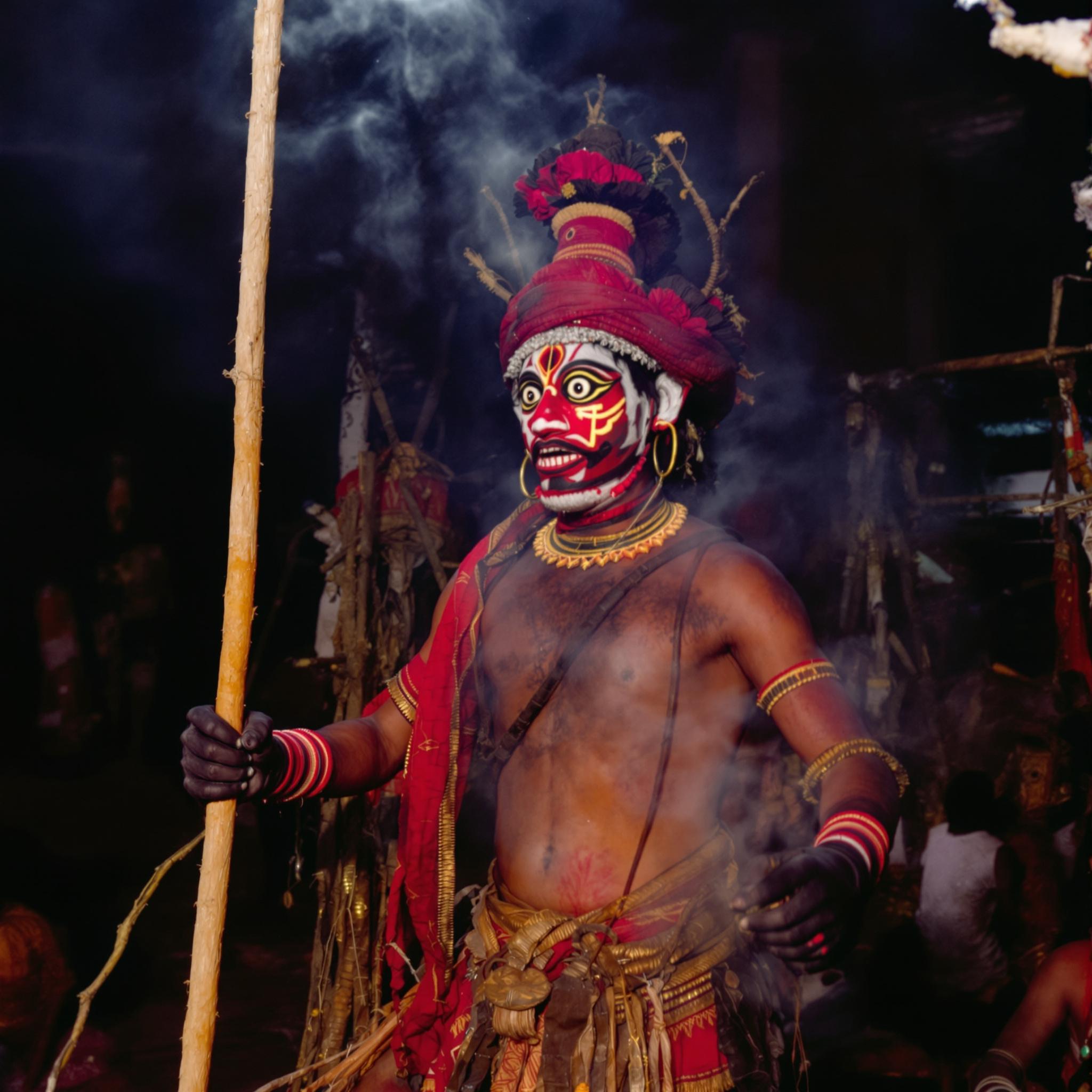 FLUX prompt: theyyam